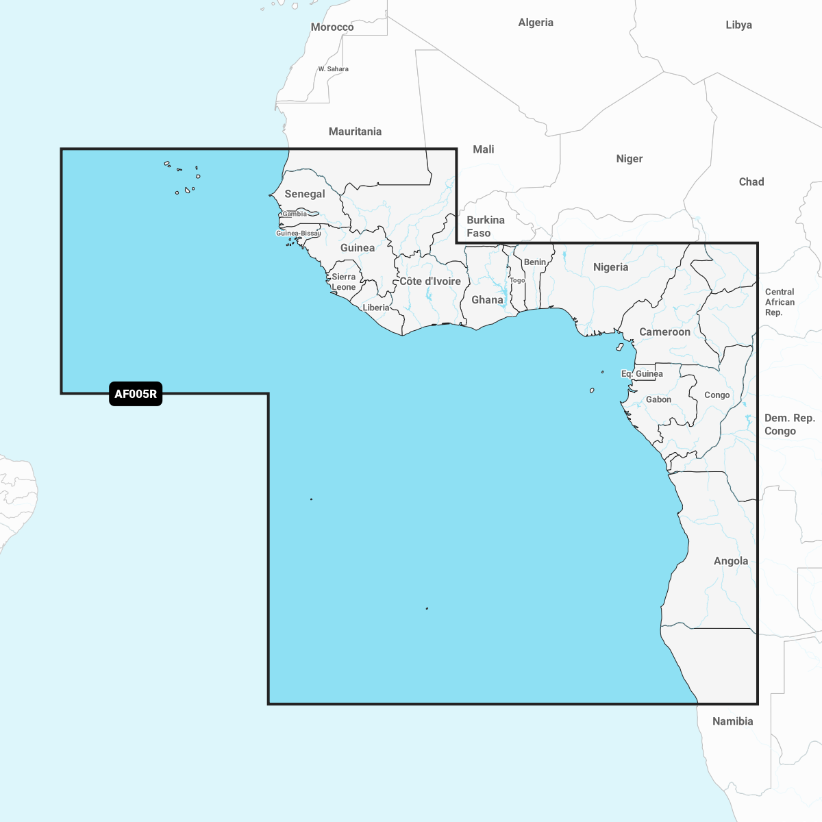 Image of Navionics Electronic Marine Charts for Chartplotters - Africa, West