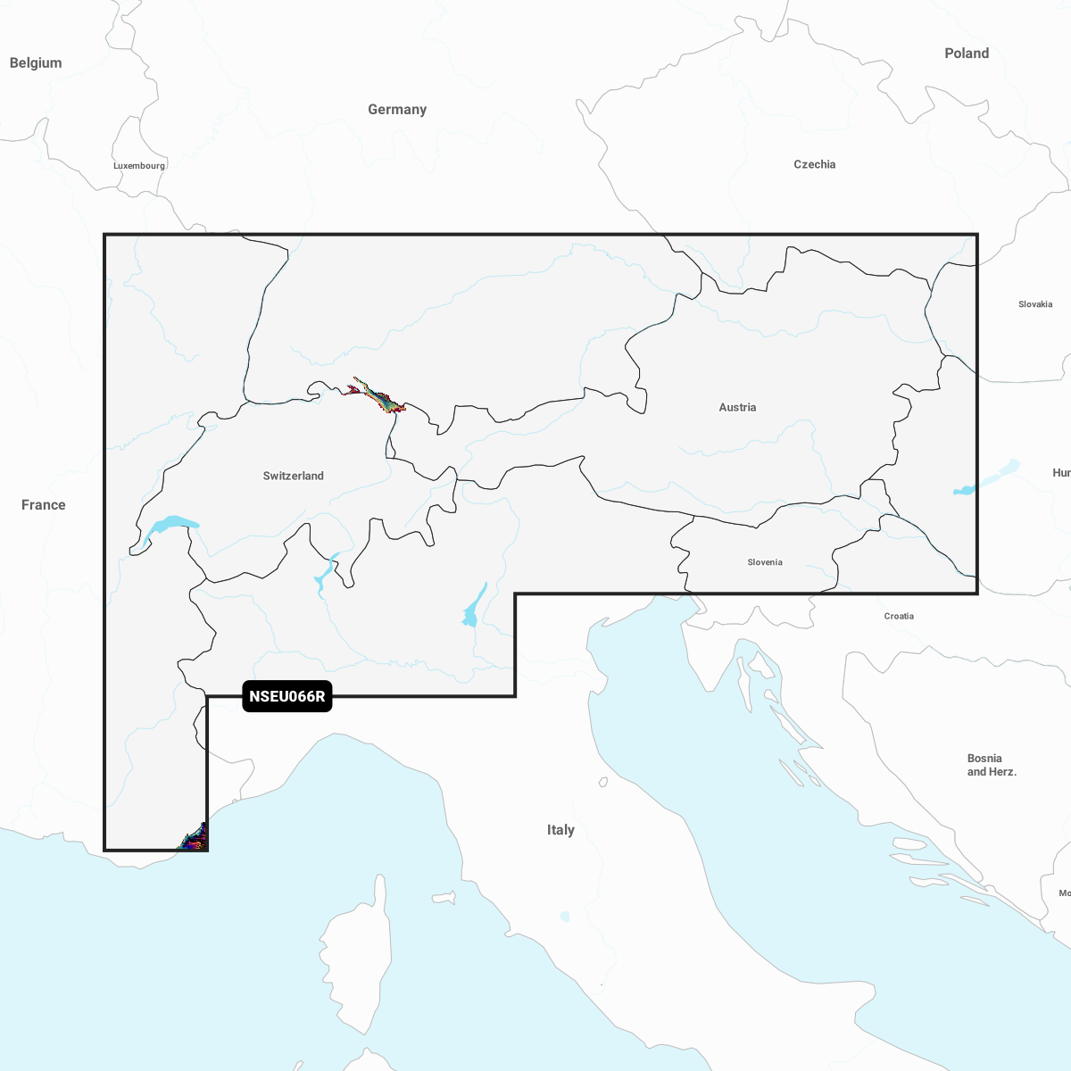 Image of Navionics Electronic Marine Charts for Chartplotters - Alpine, Lakes & Rivers