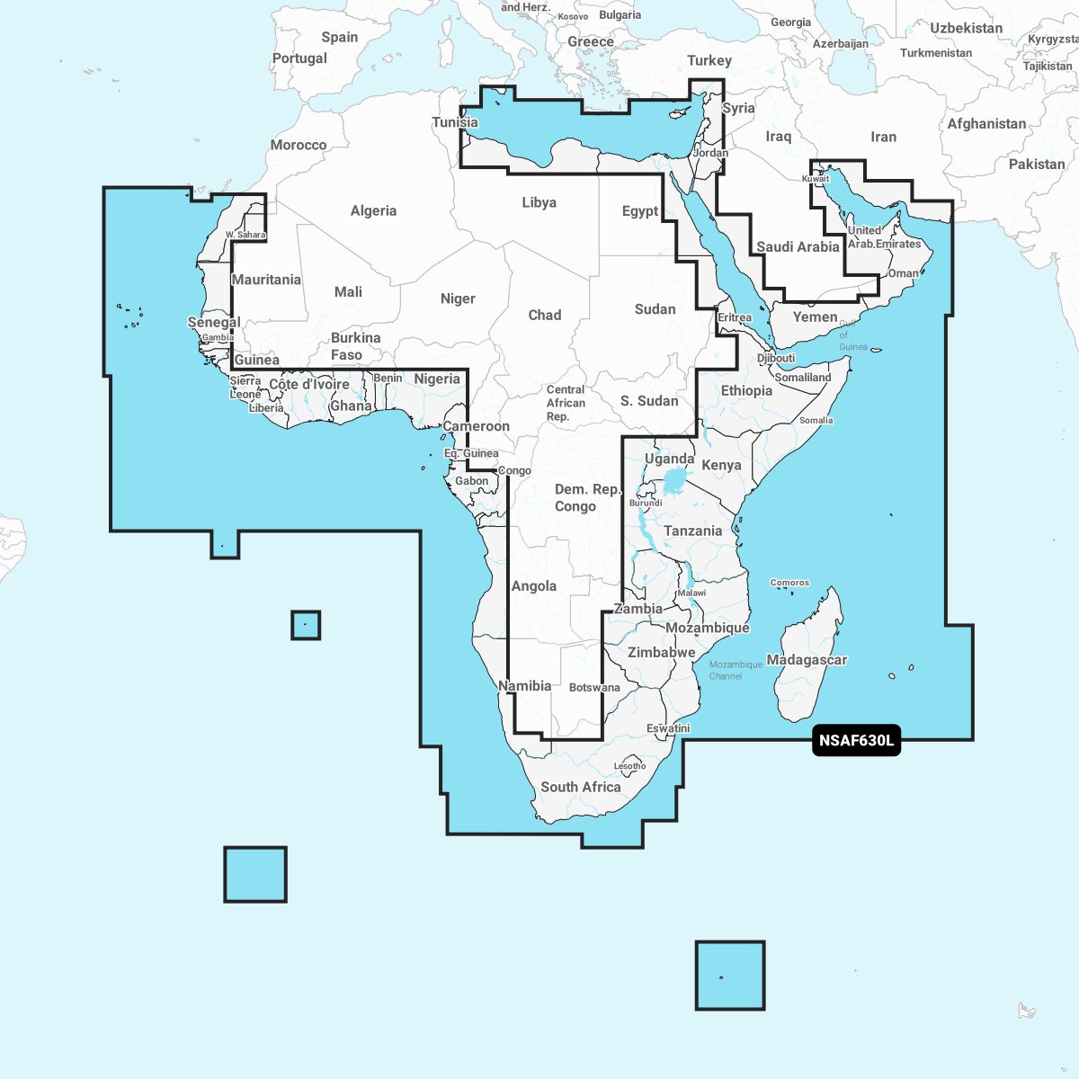 Image of Navionics Electronic Marine Charts for Chartplotters - Africa & Middle East