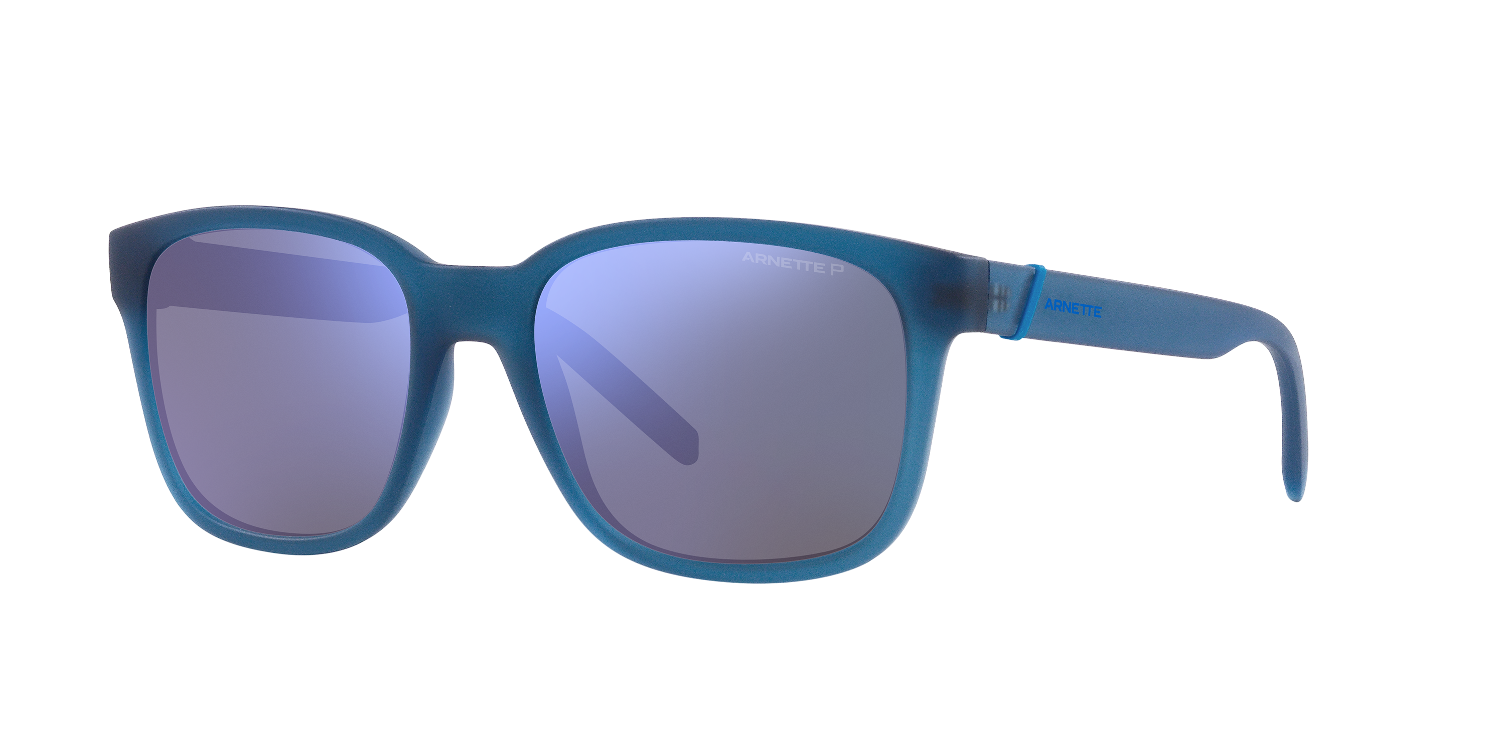 Image of Arnette Surry H AN4320 Polarized Sunglasses - Matte Transparent Blue/Dark Gray Water Mirror - Large