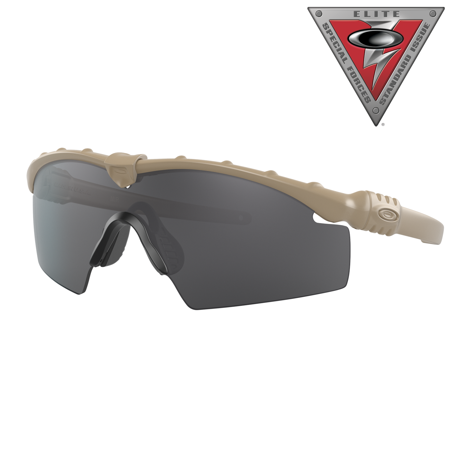 Image of Oakley SI Ballistic M Frame 3.0 Strike OO9146 Sunglasses - Dark Bone/Light Gray - XX-Large