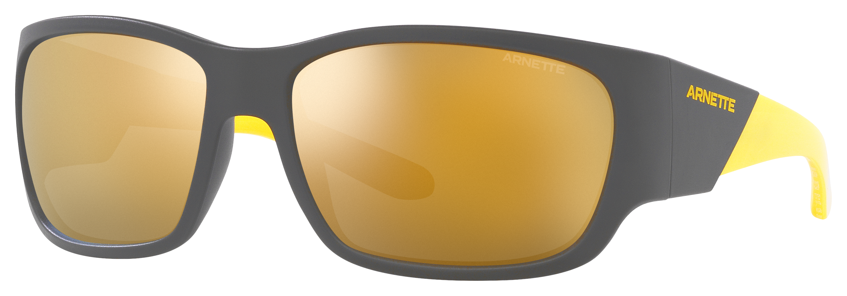 Image of Arnette Lil' Snap AN4324 Sunglasses - Matte Gray/Gold Mirror - Large