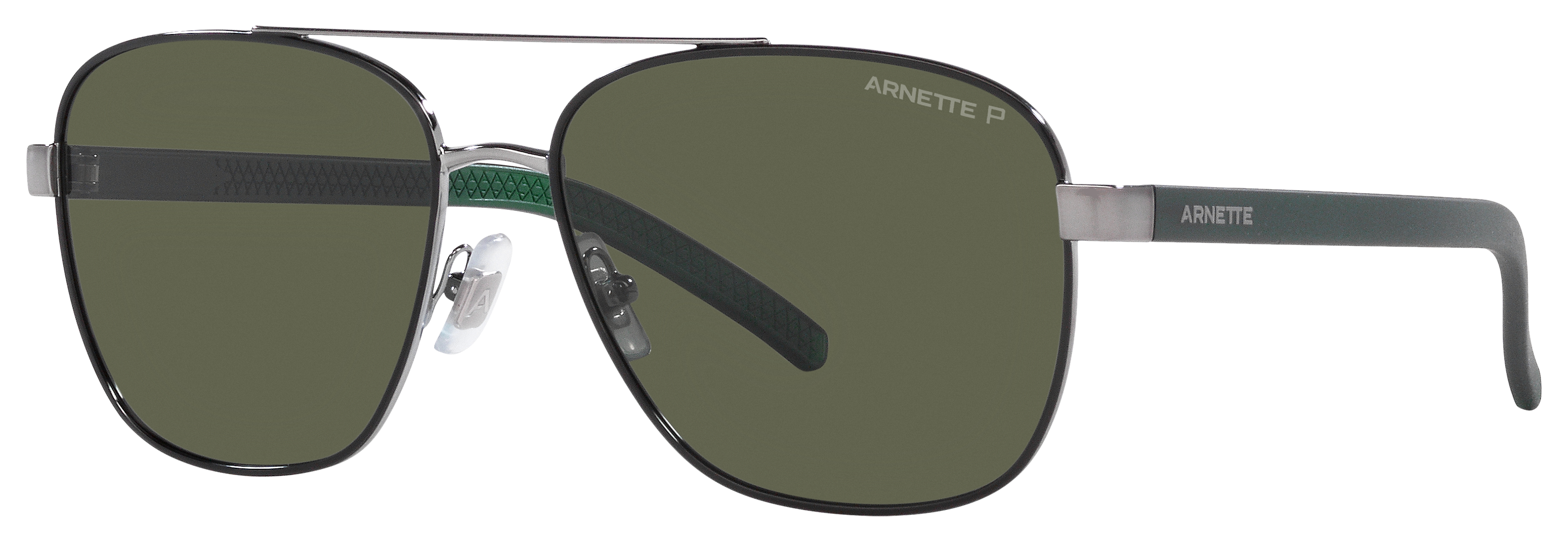 Image of Arnette Walvis AN3087 Polarized Sunglasses - Gunmetal/Black/Green - Large