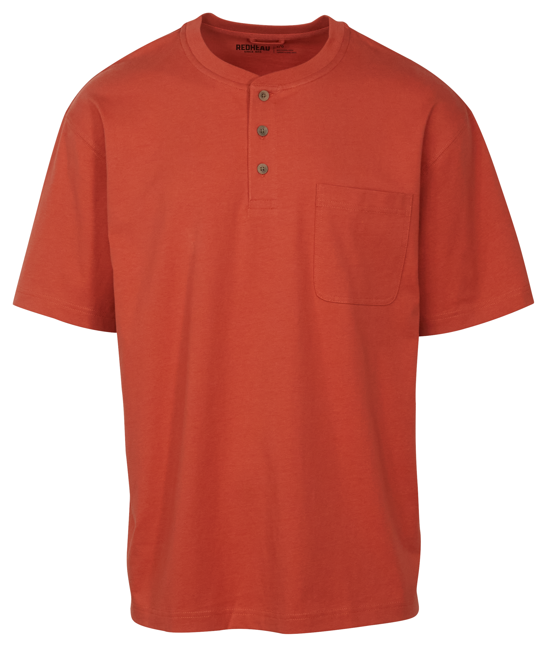 Redhead Crew Neck Long-Sleeve Pocket T-Shirt for Men - Bungee - 4XL