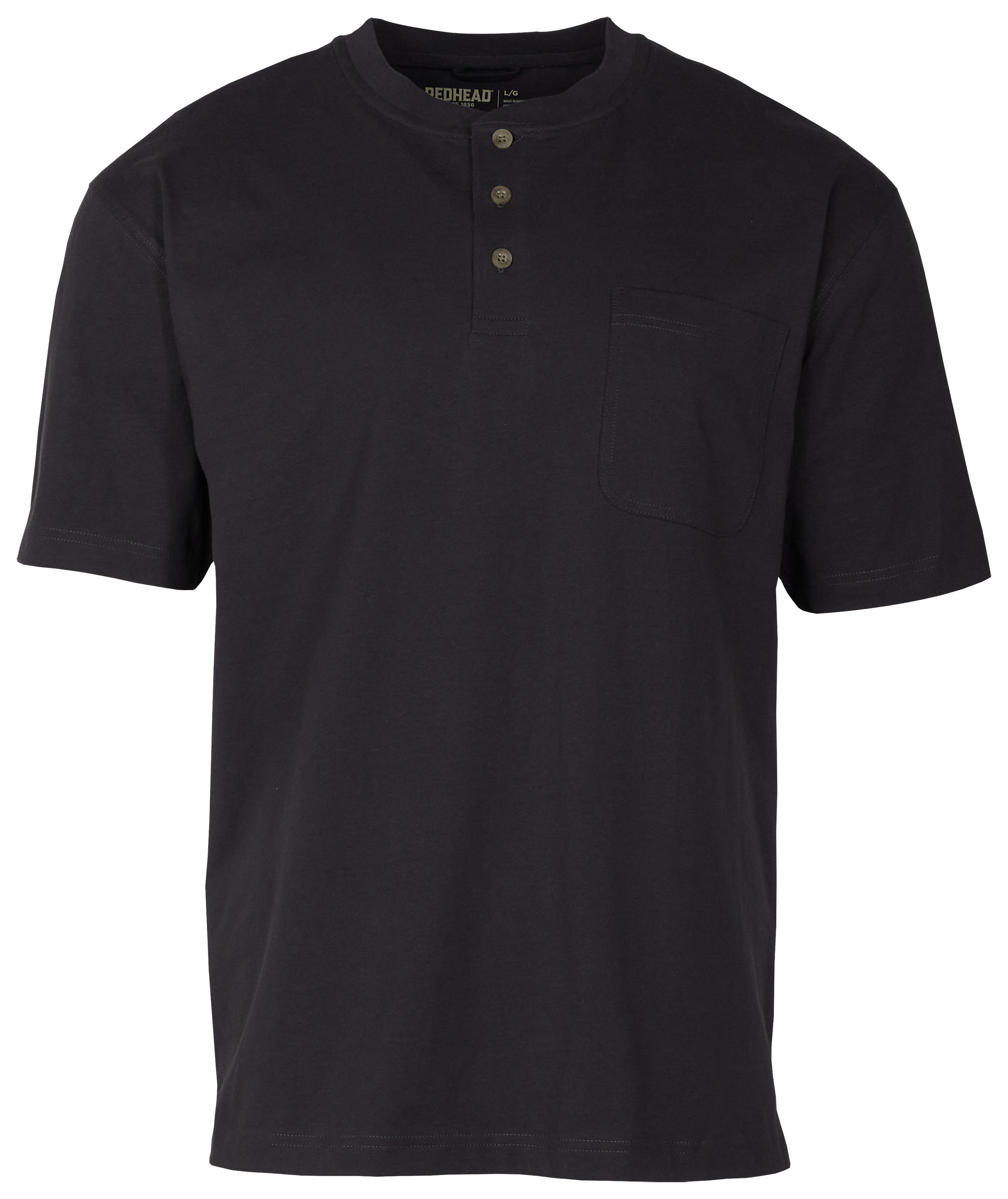 Image of RedHead Henley Pocket Short-Sleeve Shirt - Phantom