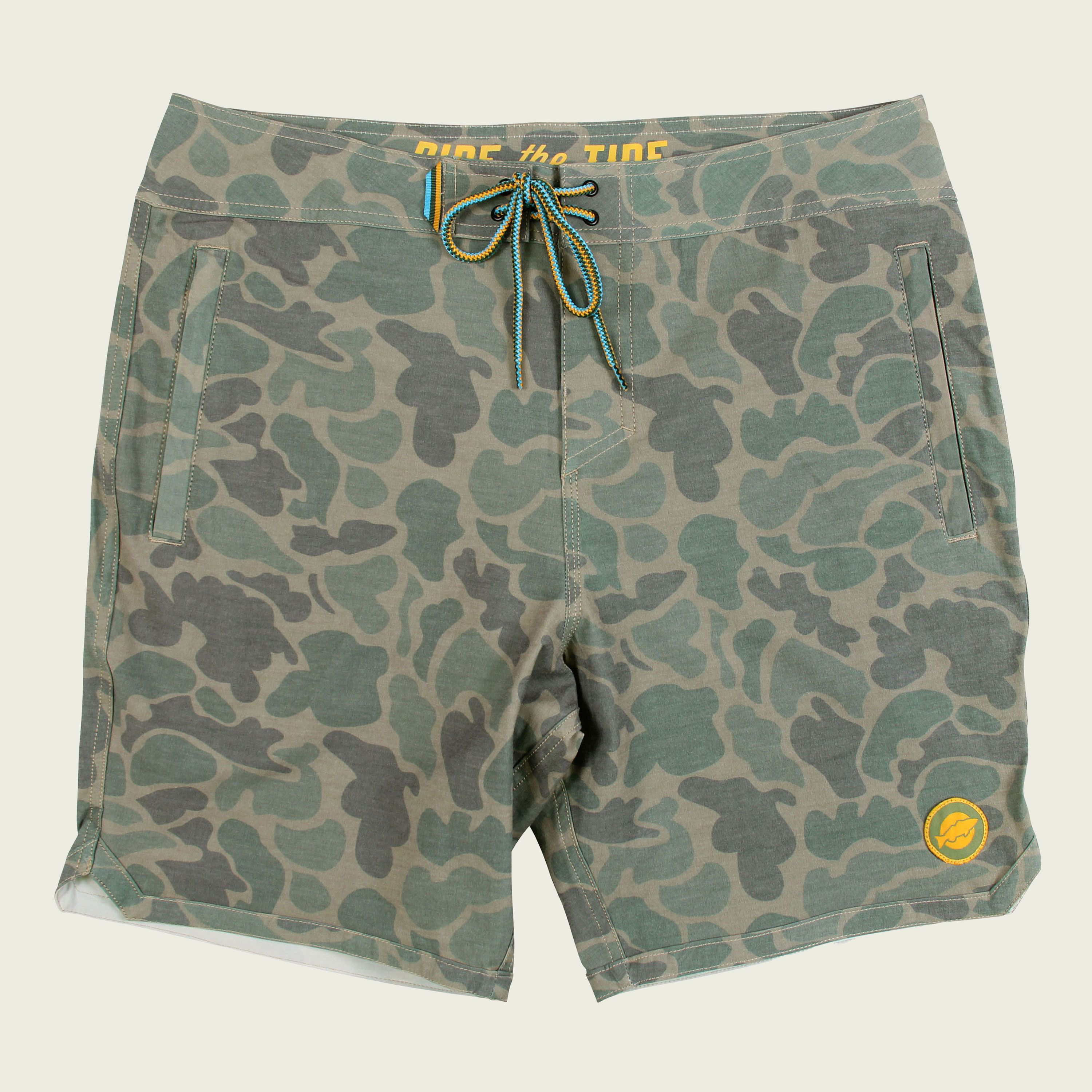Marsh Wear Mallard Boardshorts for Men - Green Camo - 30