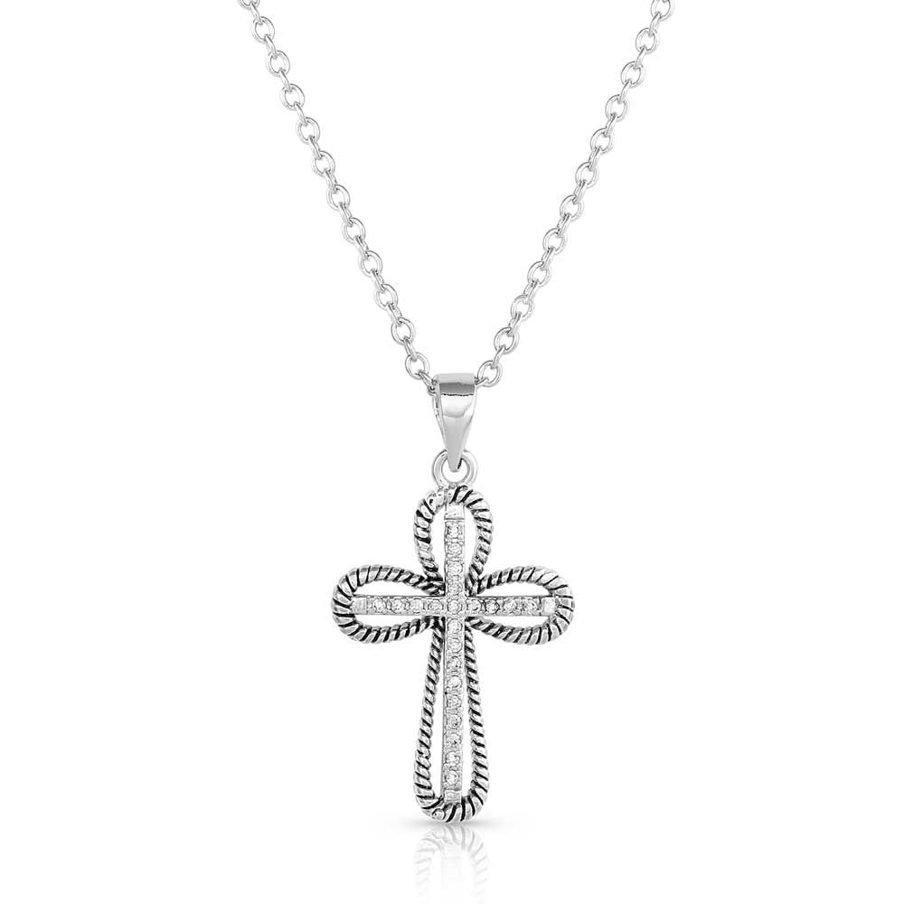 Image of Montana Silversmiths Expressive Faith Crystal Cross Necklace