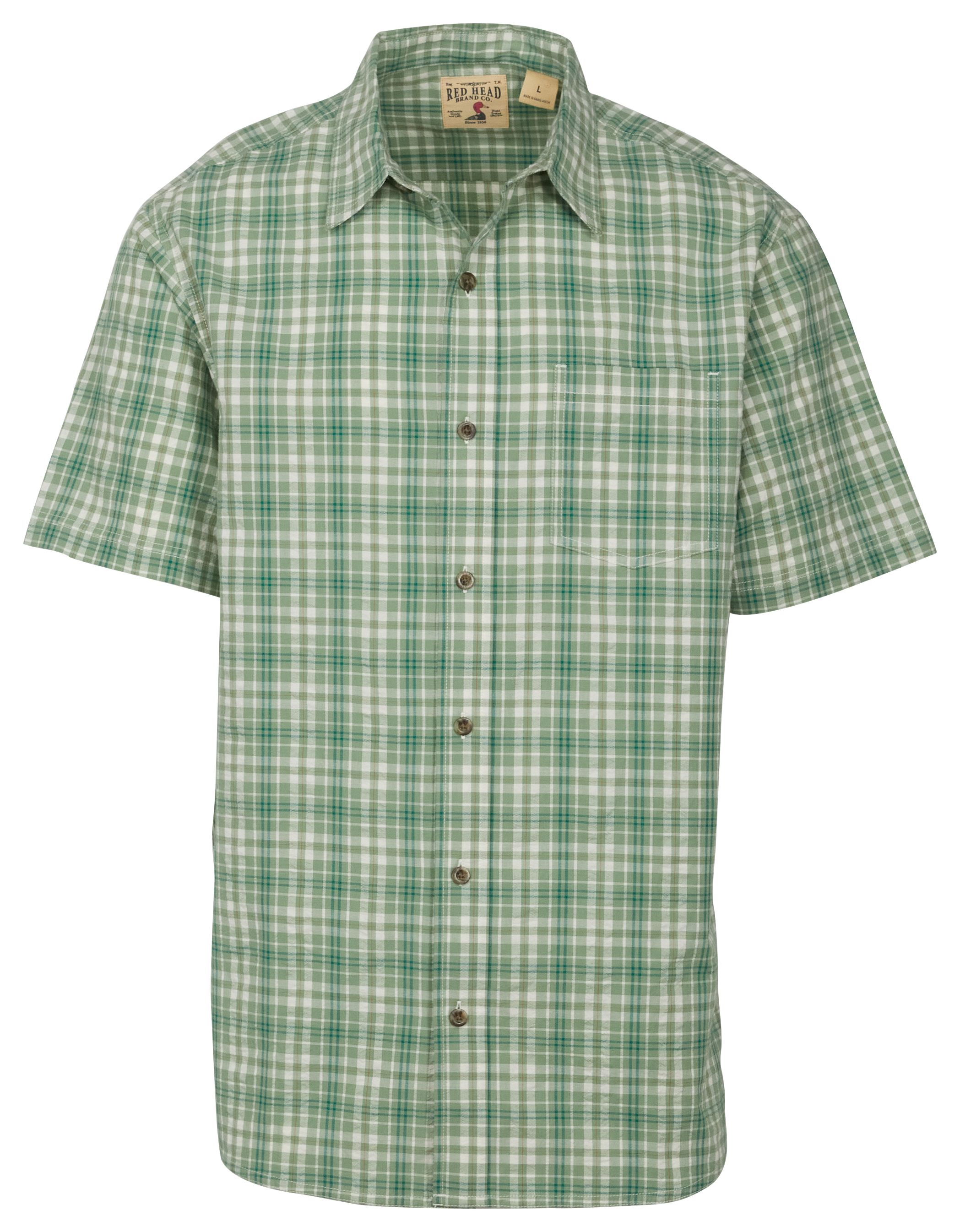 RedHead Seersucker Short-Sleeve Button-Up Shirt for Men                                                                         