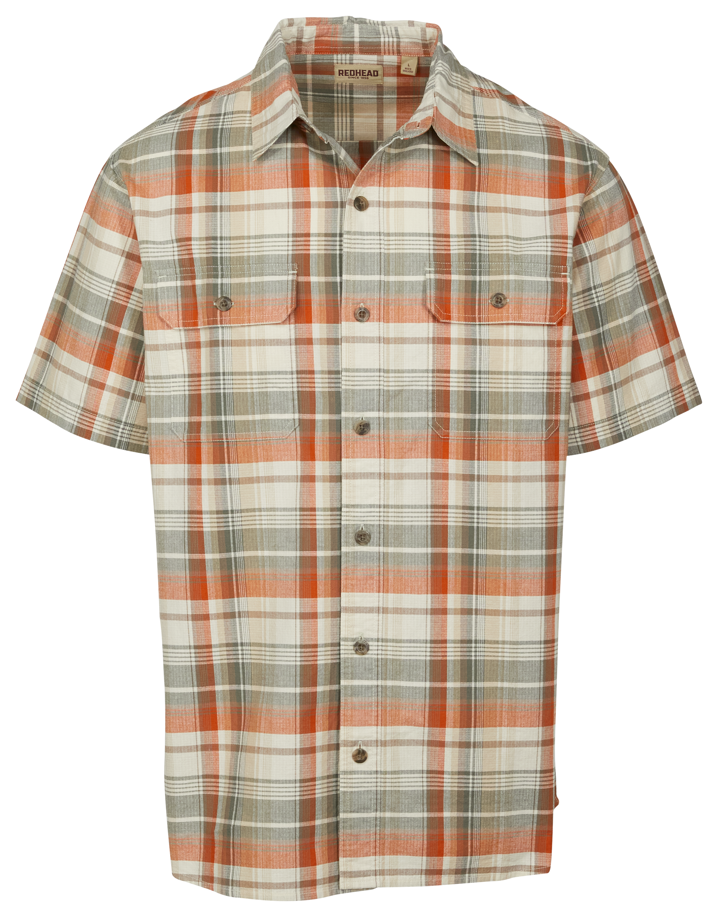 RedHead Ripstop Rock Creek Plaid Short-Sleeve Shirt for Men