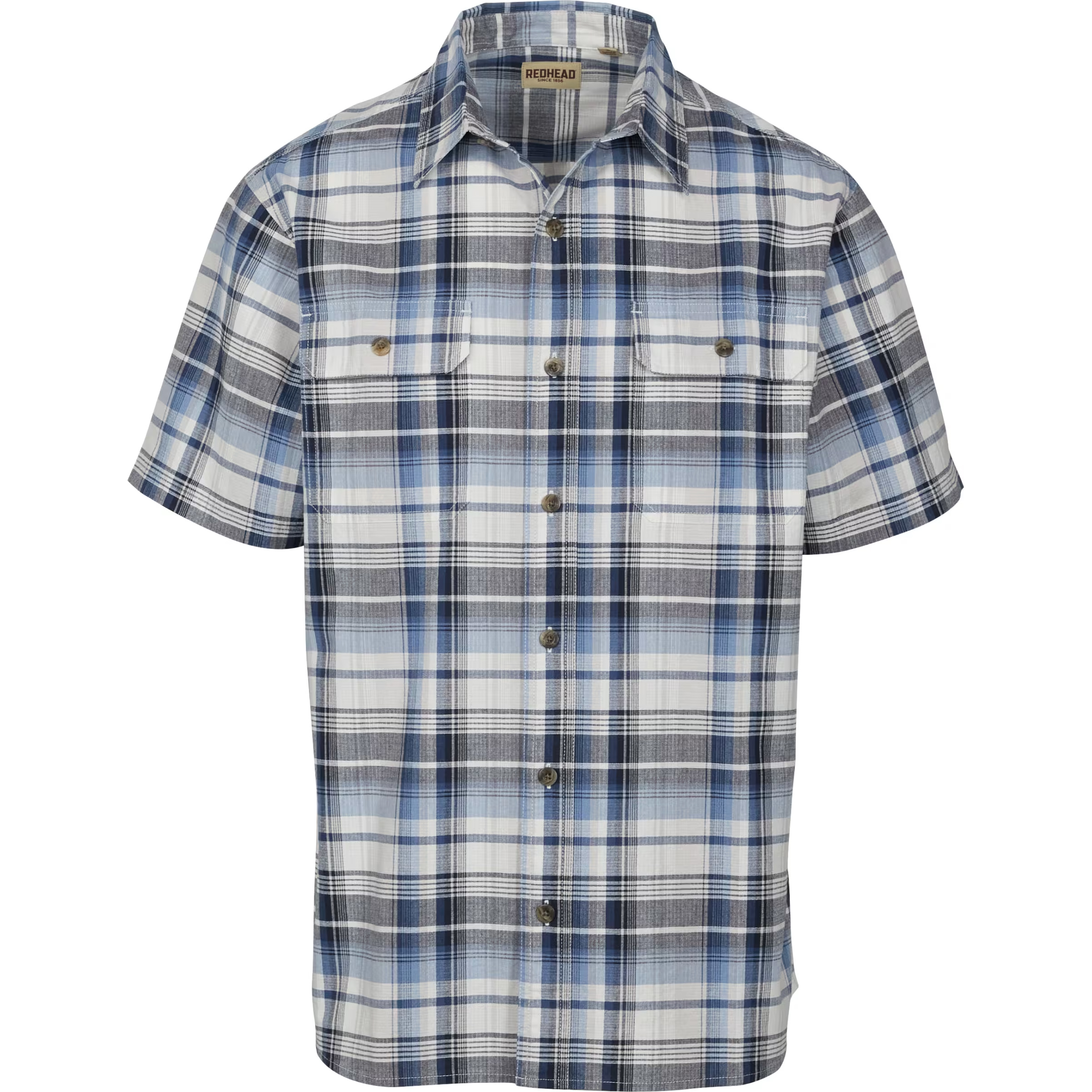 REDHEAD Ripstop Rock Creek Plaid Short-Sleeve Shirt for Men