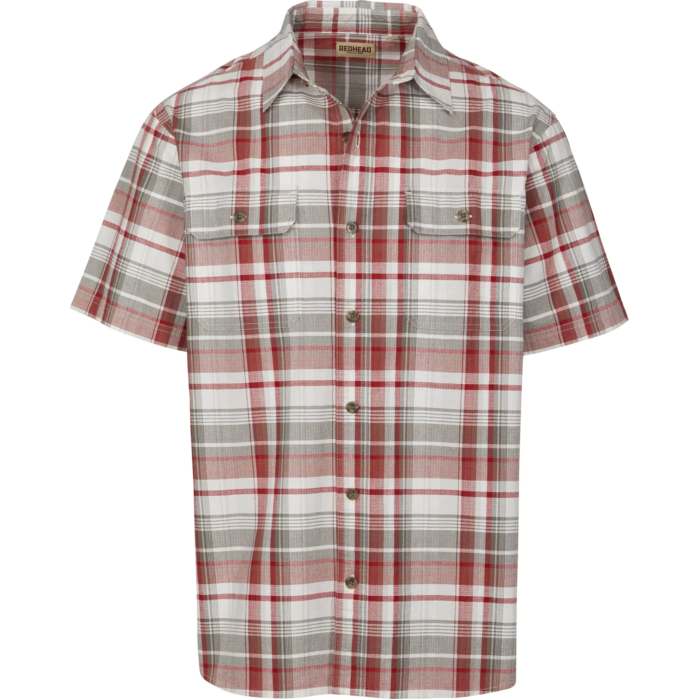 REDHEAD Ripstop Rock Creek Plaid Short-Sleeve Shirt for Men