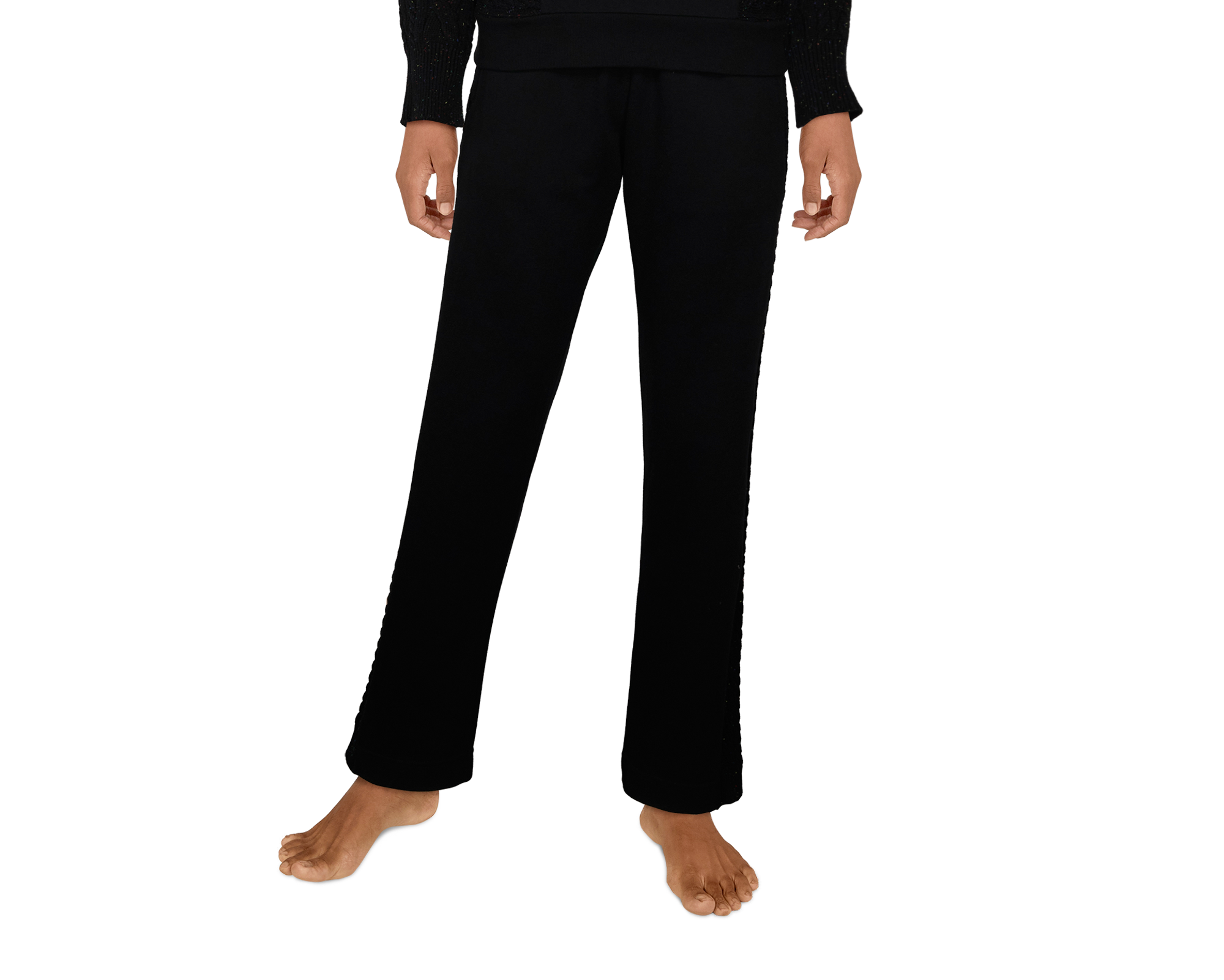 NATURAL REFLECTIONS Cable-Knit Sweatpants for Ladies