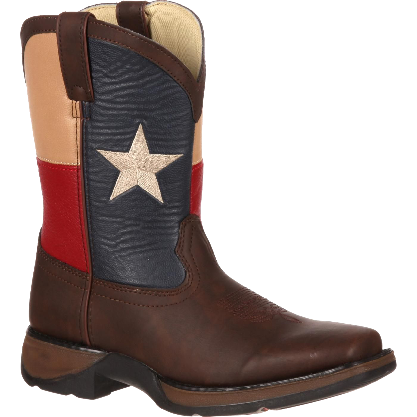 Image of Lil' Durango Texas Flag Pull-On Western Boots for Toddlers or Kids