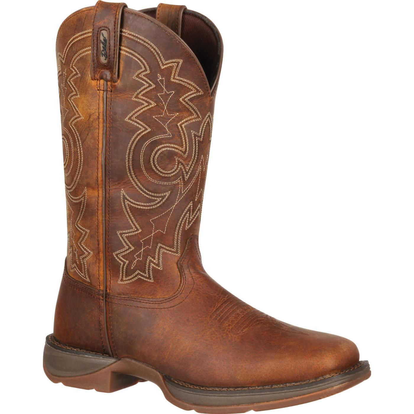 Durango Rebel Pull-On Square Toe Western Boots for Men - Brown - 14M