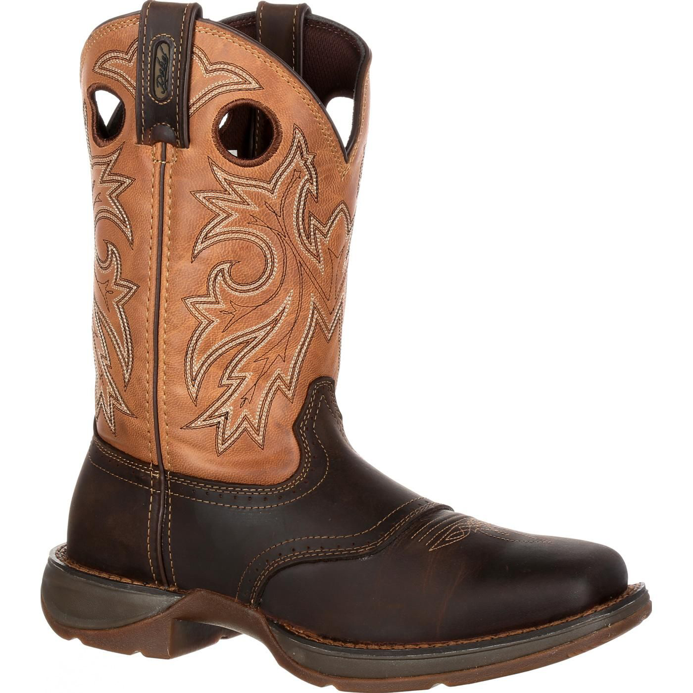 Image of Durango Rebel Saddle Up Western Boots for Men - Brown/Tan - 7.5M
