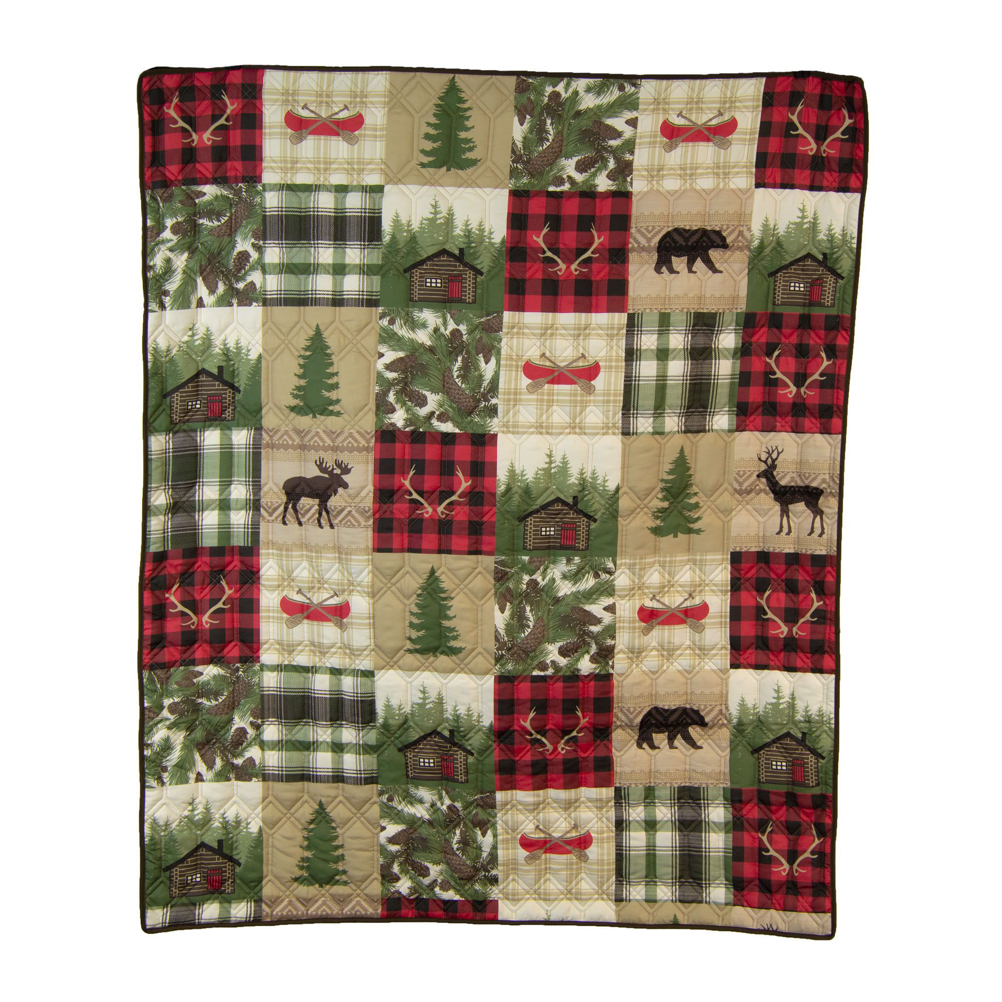 Image of Donna Sharp Cedar Lodge Lightweight Quilted Throw Blanket