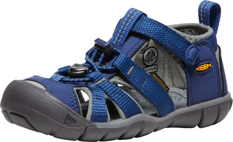Image of KEEN Seacamp II CNX Water Sandals for Kids - Blue Depths/Gargoyle - 13 Kids
