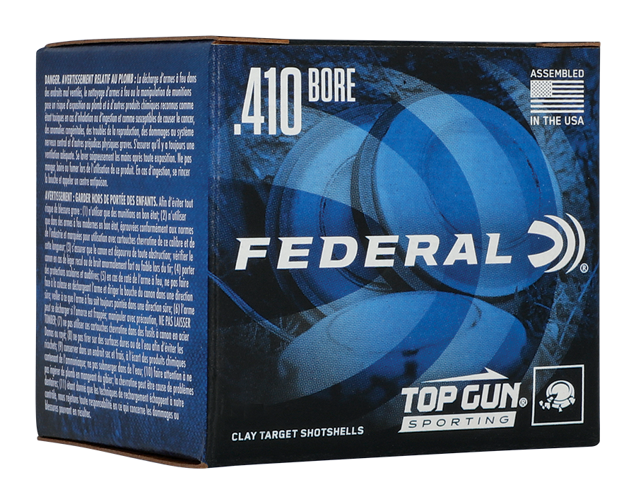 Image of "Federal Top Gun Sporting Clay Target .410 Bore 2-1/2"" 1/2 oz. Shotshells - #9 - 250 Rounds"