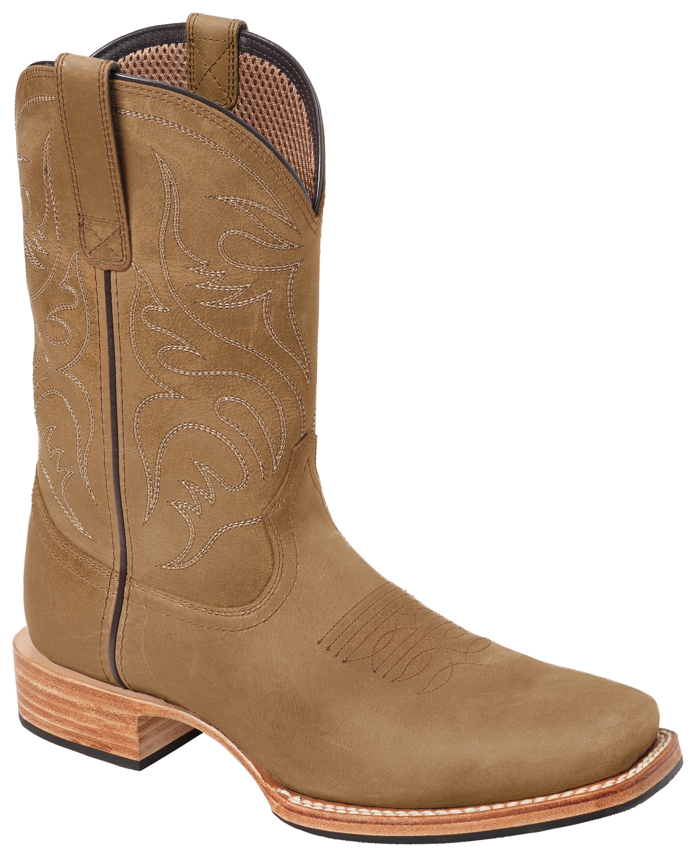 Image of RedHead Ranch Ridgedale Cutter-Toe Western Boots for Men - Tan - 9.5M
