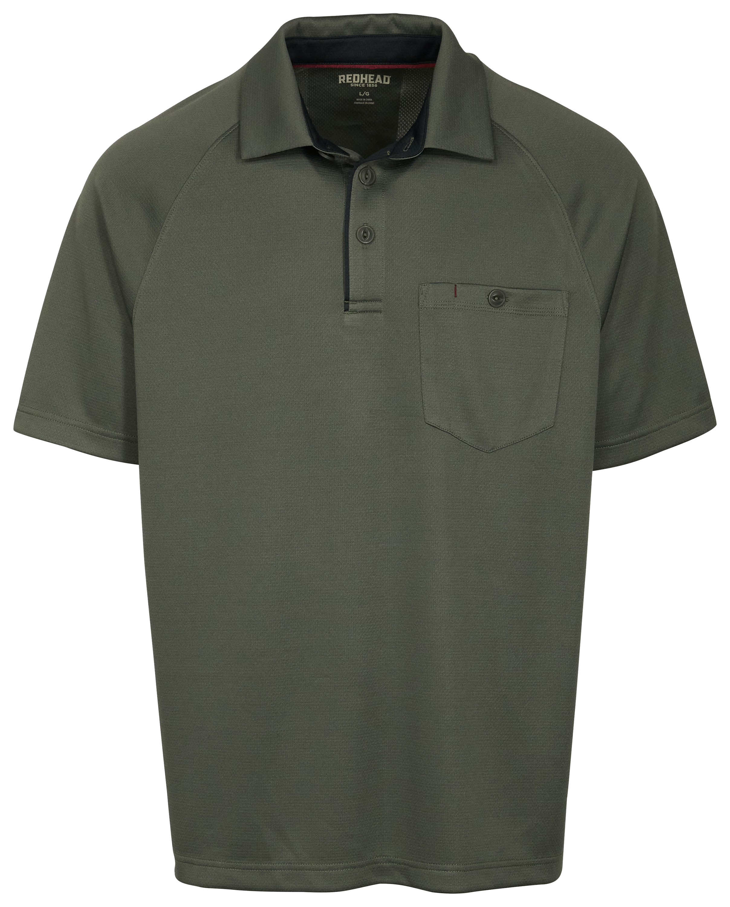 Image of RedHead Pro Series Pocket Work Polo for Men - Beetle - S