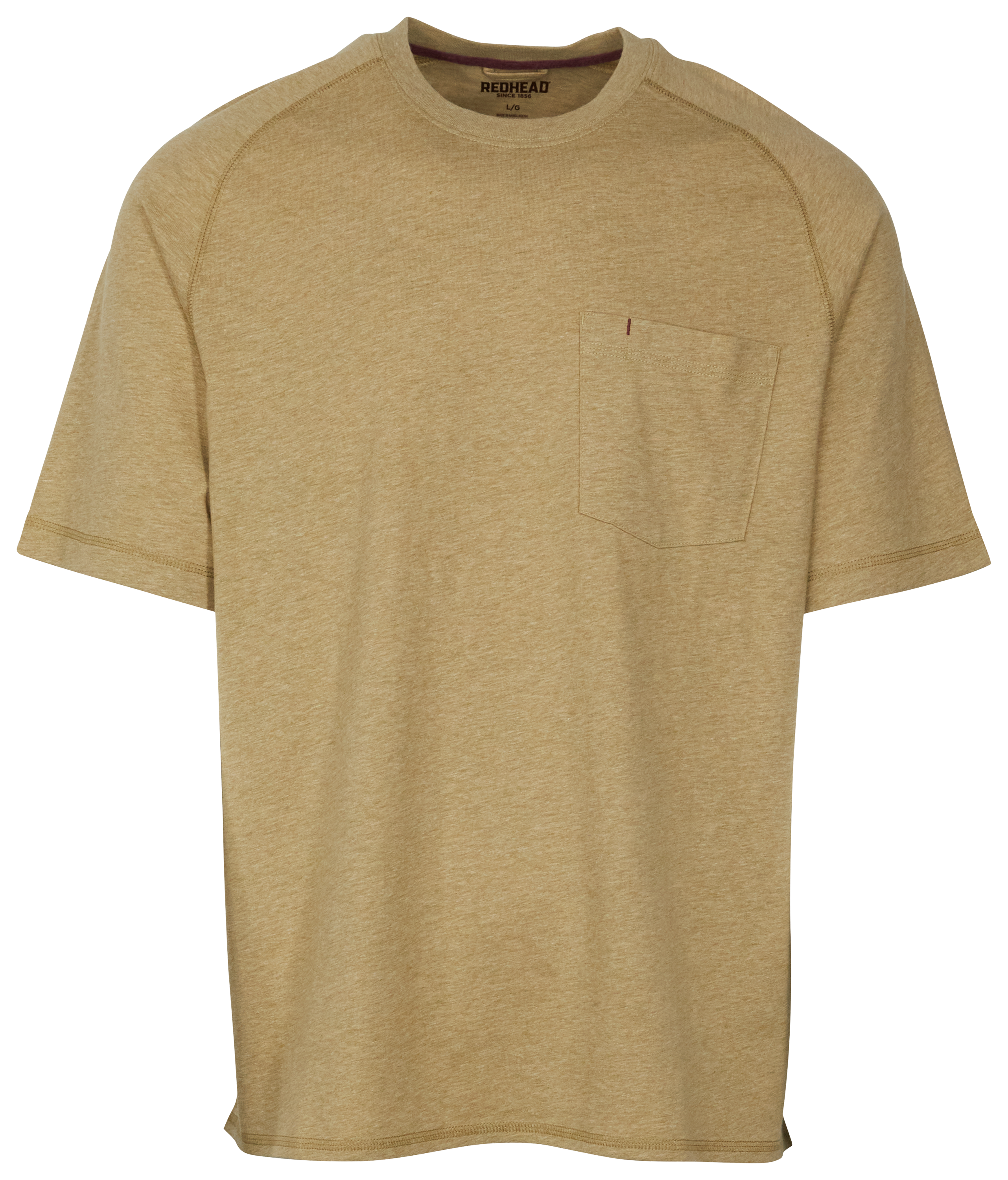 Image of RedHead Pro Series Pocket Tech Short-Sleeve Shirt for Men - Khaki Heather - S