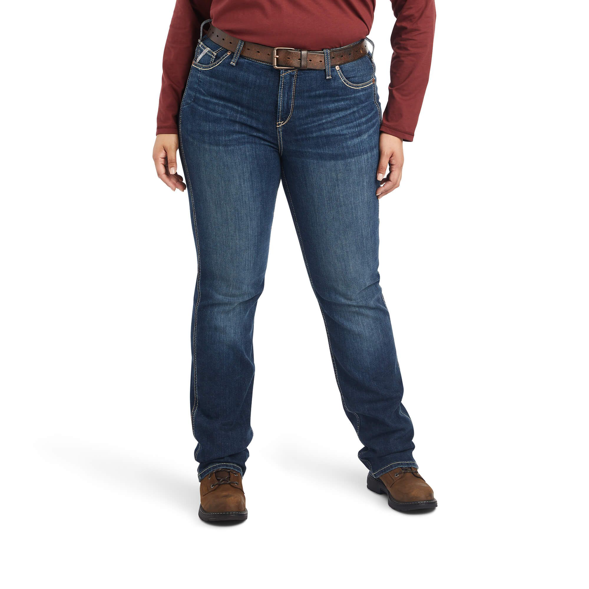 Ariat Rebar Riveter Straight Leg Jeans for Ladies - Atlanta - 24W - Long