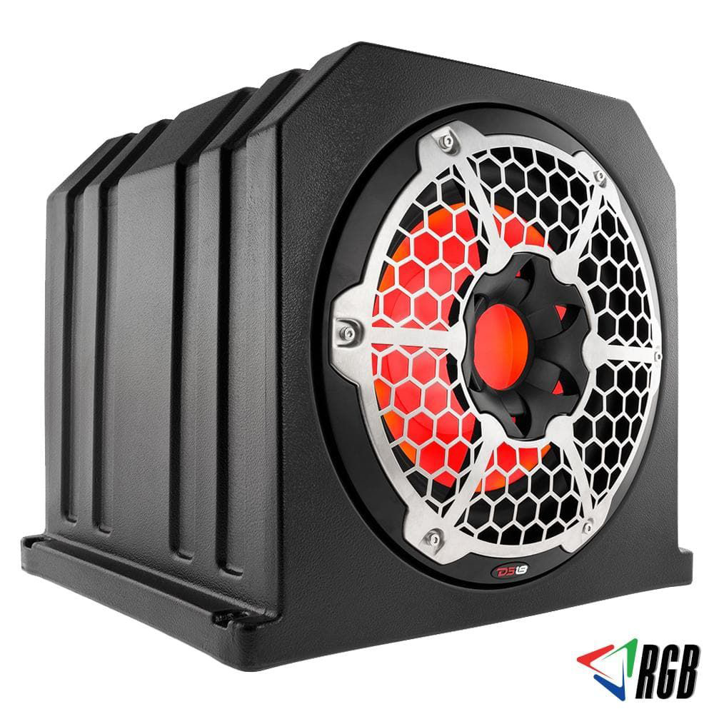 Image of "DS18 HYDRO 10"" Marine and Motorsports Subwoofer Box with Integrated RGB Lights - Black"