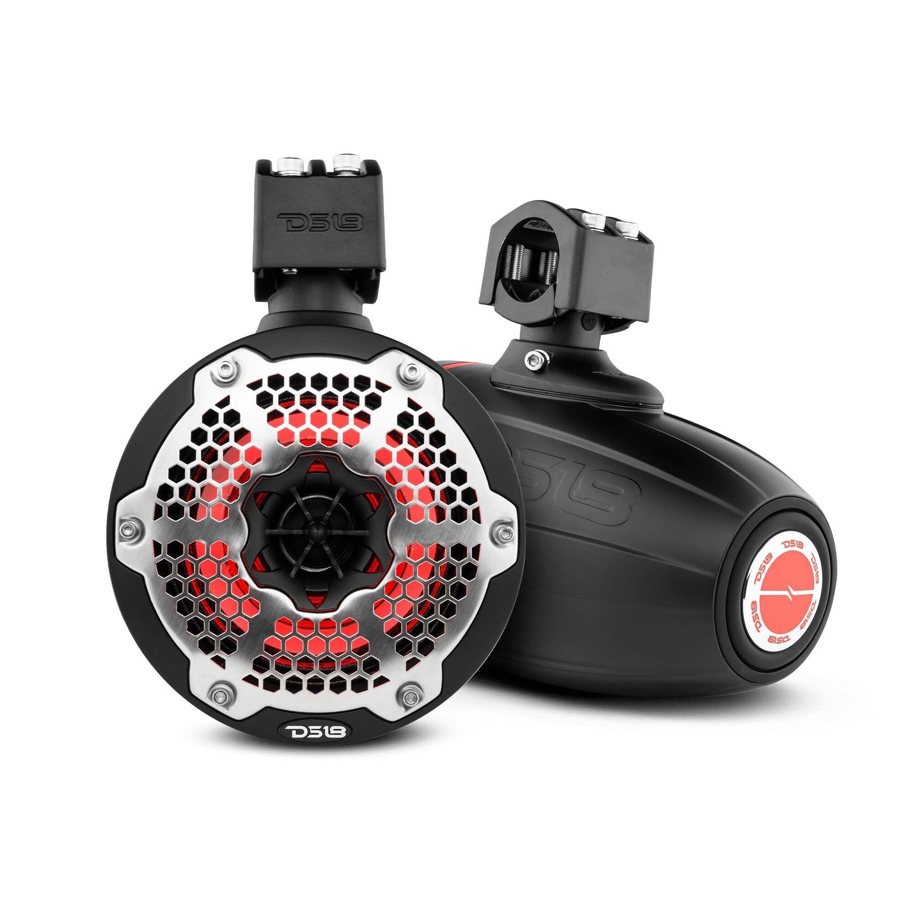 Image of DS18 HYDRO 6.5'' Marine Water-Resistant Wakeboard Tower Neodymium Speakers - Black