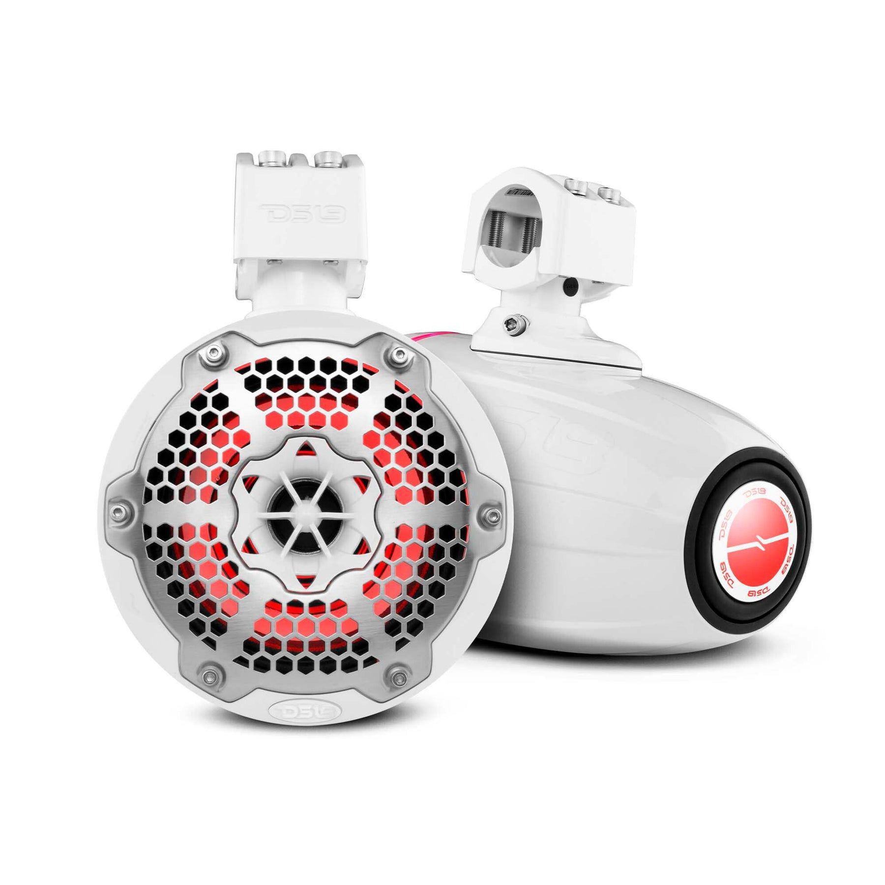 Image of DS18 HYDRO 6.5'' Marine Water-Resistant Wakeboard Tower Neodymium Speakers - White