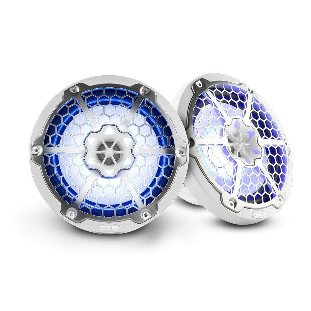 DS18 HYDRO NXL-8M 8'' 2-Way Marine Water-Resistant Speakers Pair with Integrated RGB LED Lights