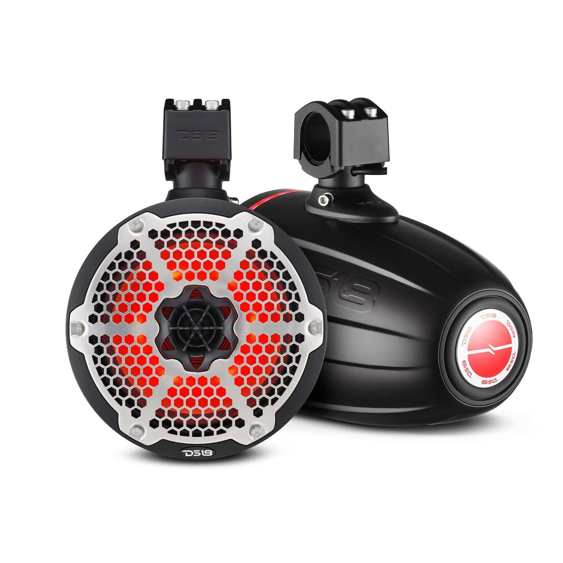 Image of DS18 HYDRO 8'' Marine Water-Resistant Wakeboard Tower Neodymium Speakers - Black