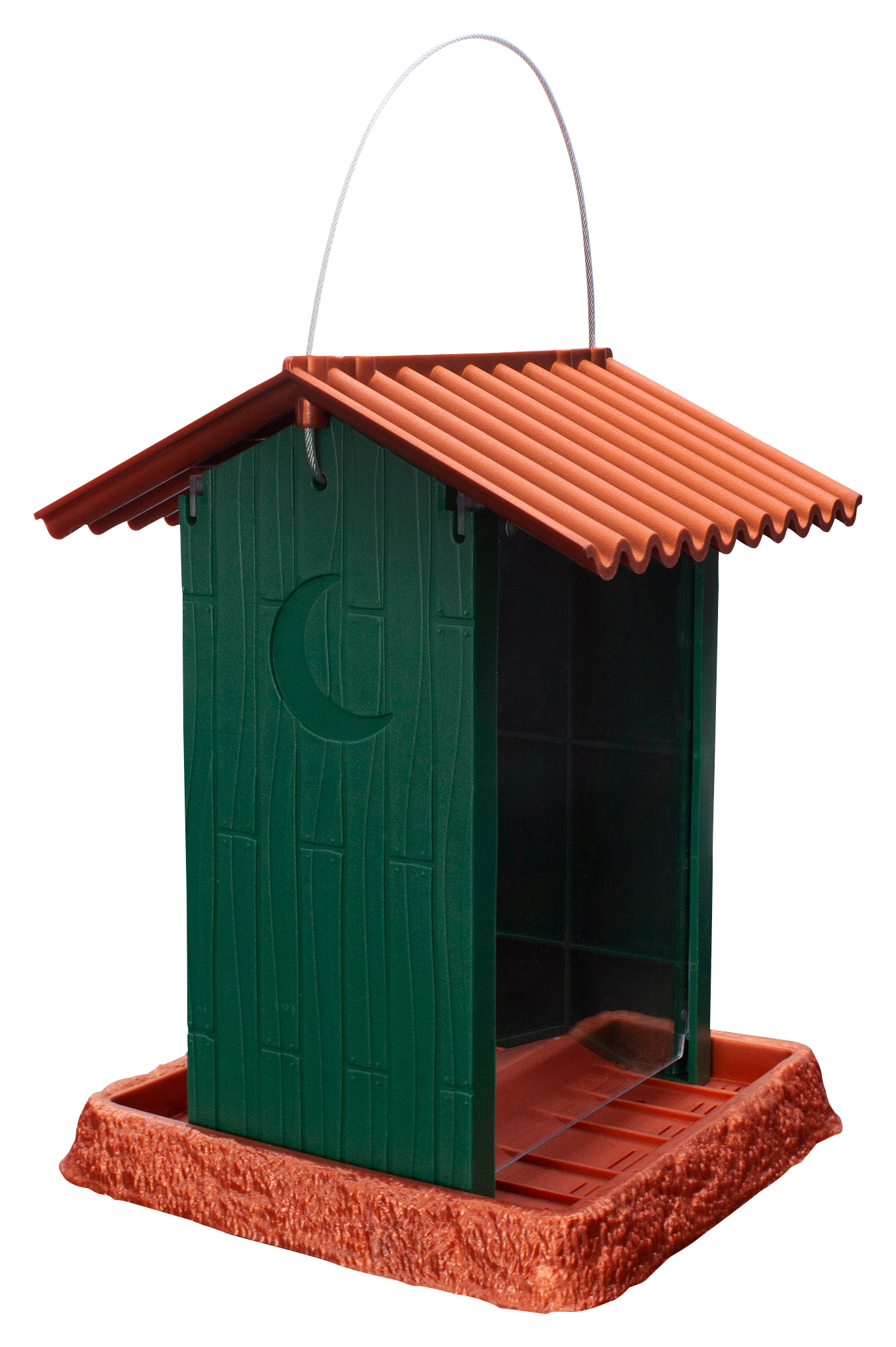 Image of North States Village Collection Green Hopper Bird Feeder