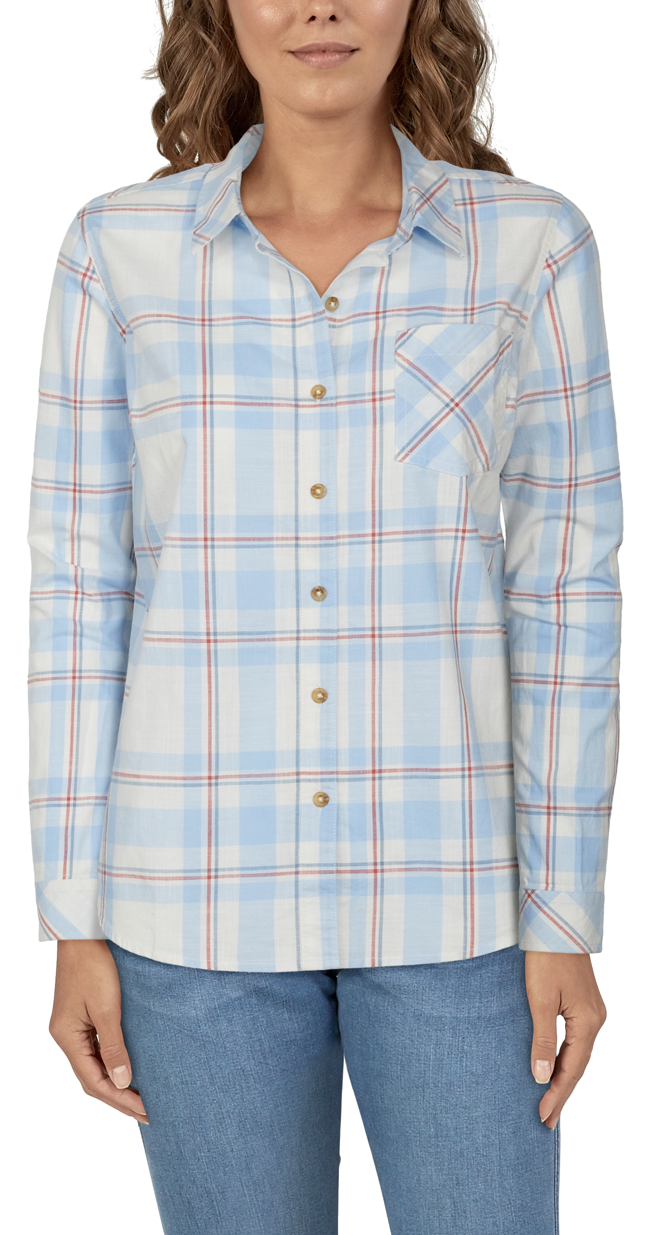 Natural Reflections Meadowlands Button-Front Long-Sleeve Shirt for Ladies                                                       