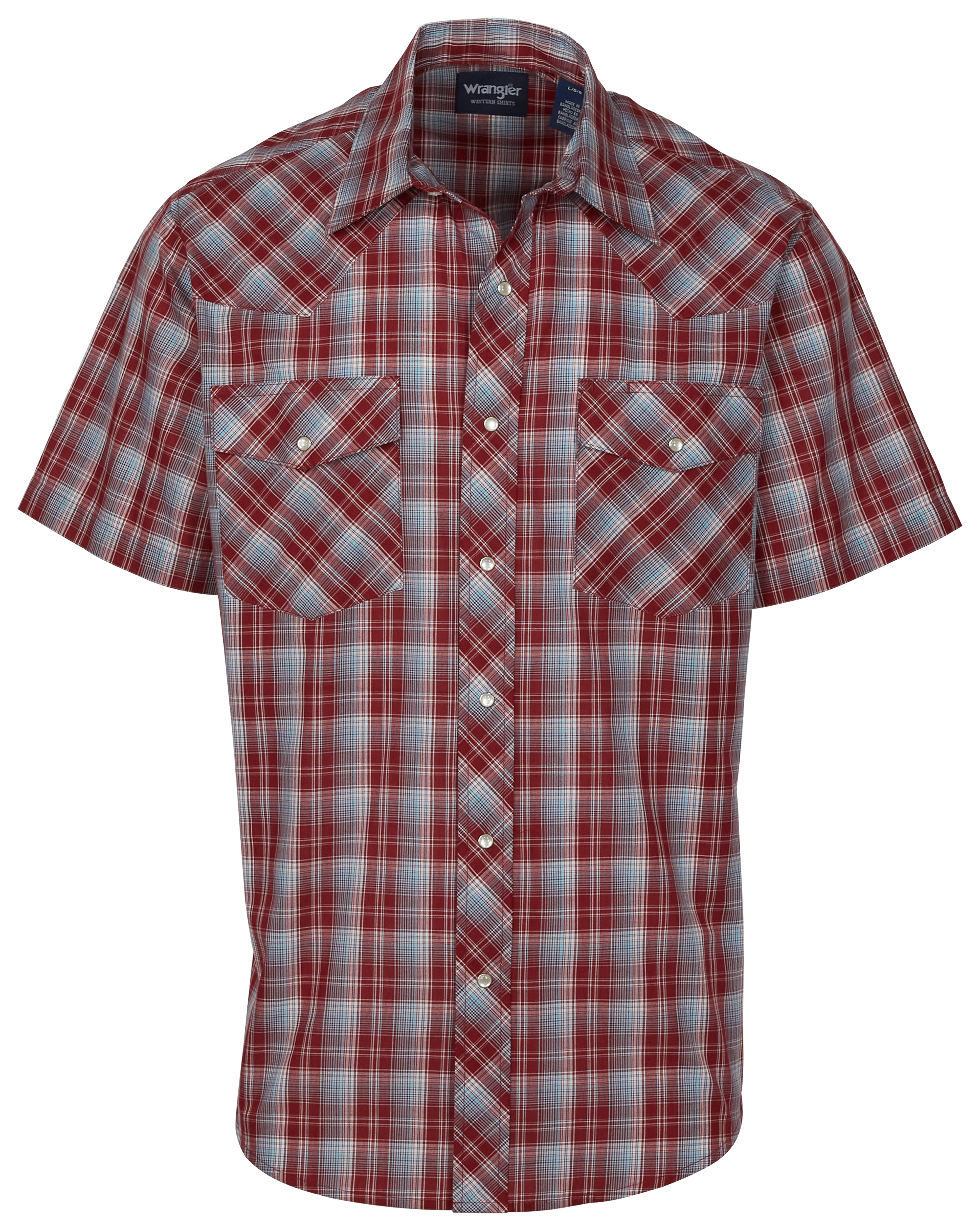 WRANGLER Short-Sleeve Plaid Shirt for Men