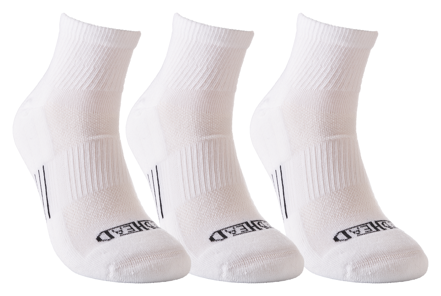 Image of RedHead Encompass Quarter Socks for Men 3-Pair Pack - White - M