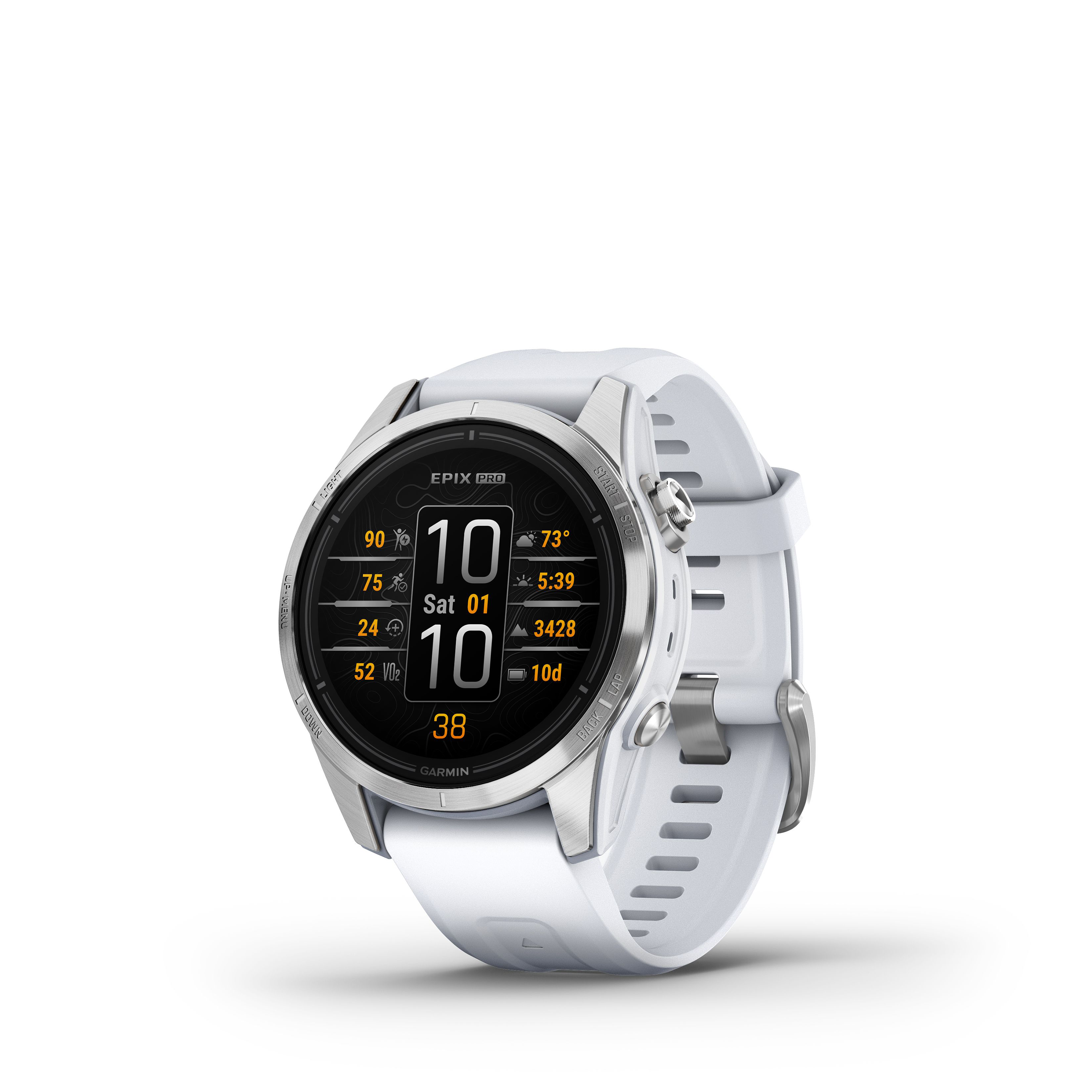 Image of Garmin epix Pro Gen 2 Standard-Edition Smartwatch - Silver/Whitestone - Small