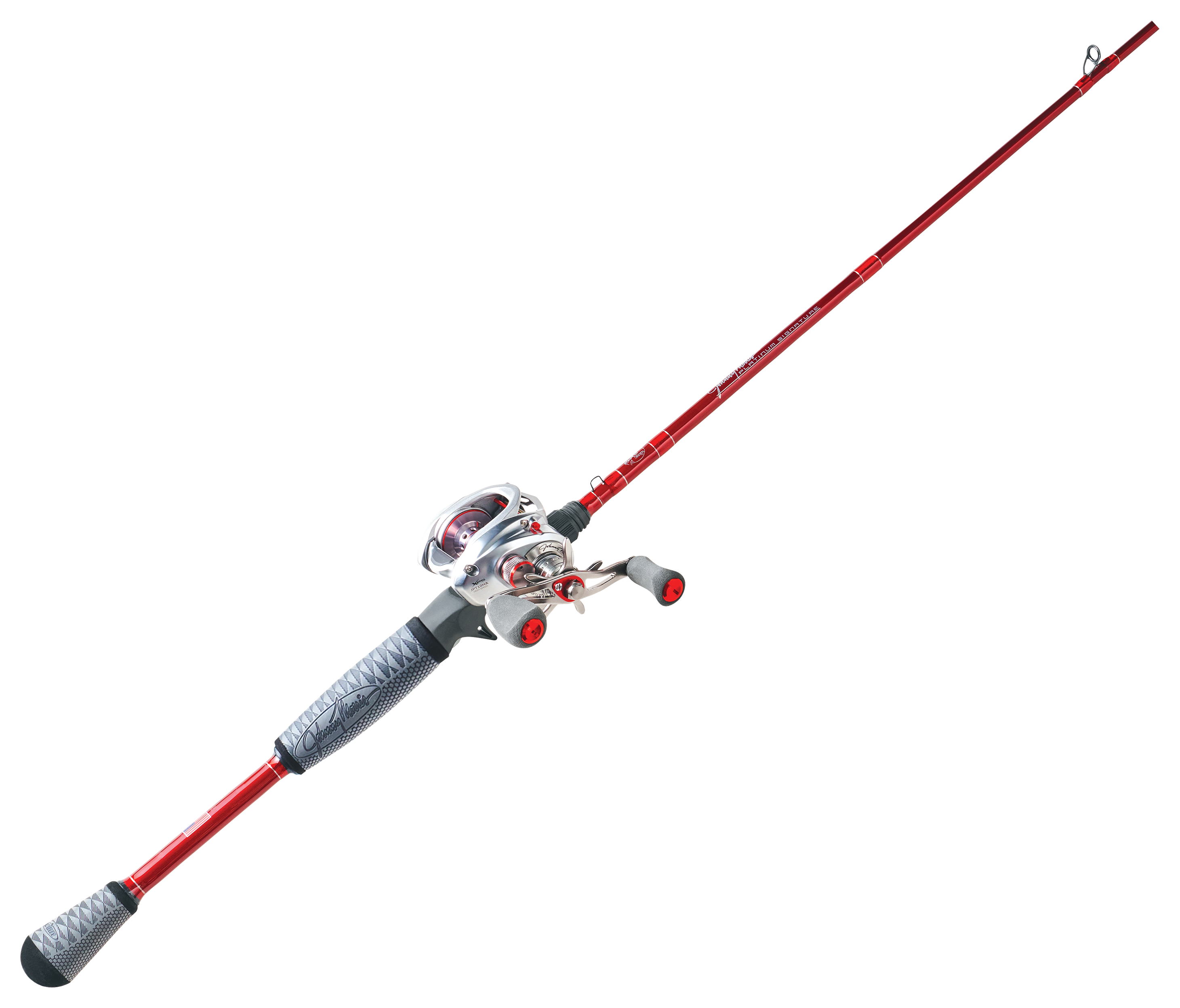 Image of "Bass Pro Shops Johnny Morris Platinum Signature Baitcast Combo - Left - 6'9"" - Medium Heavy - 6.8:1"