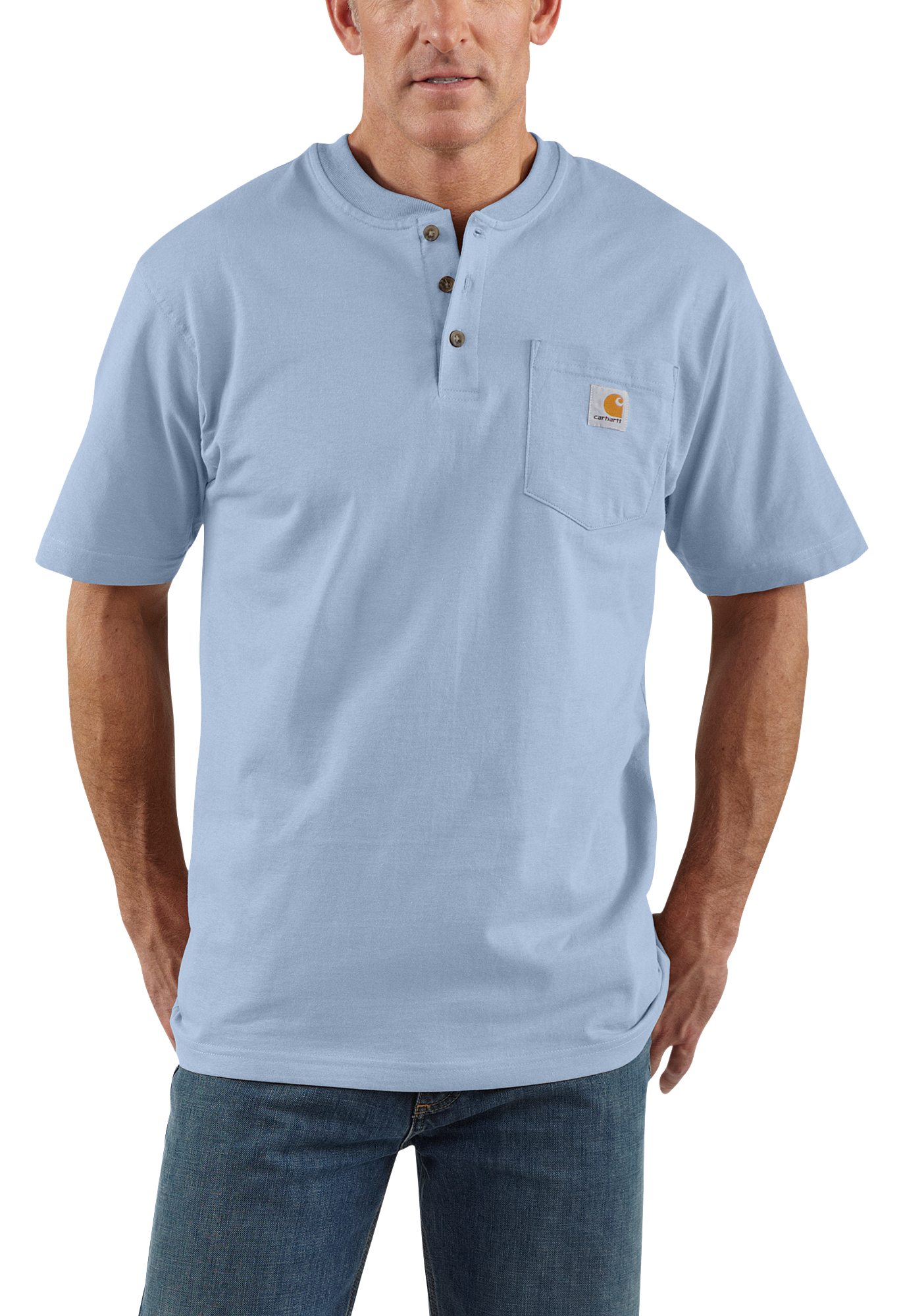 Carhartt Fishing Pocket T-Shirt Mens Medium Blue Pocket Logo Relaxed Fit