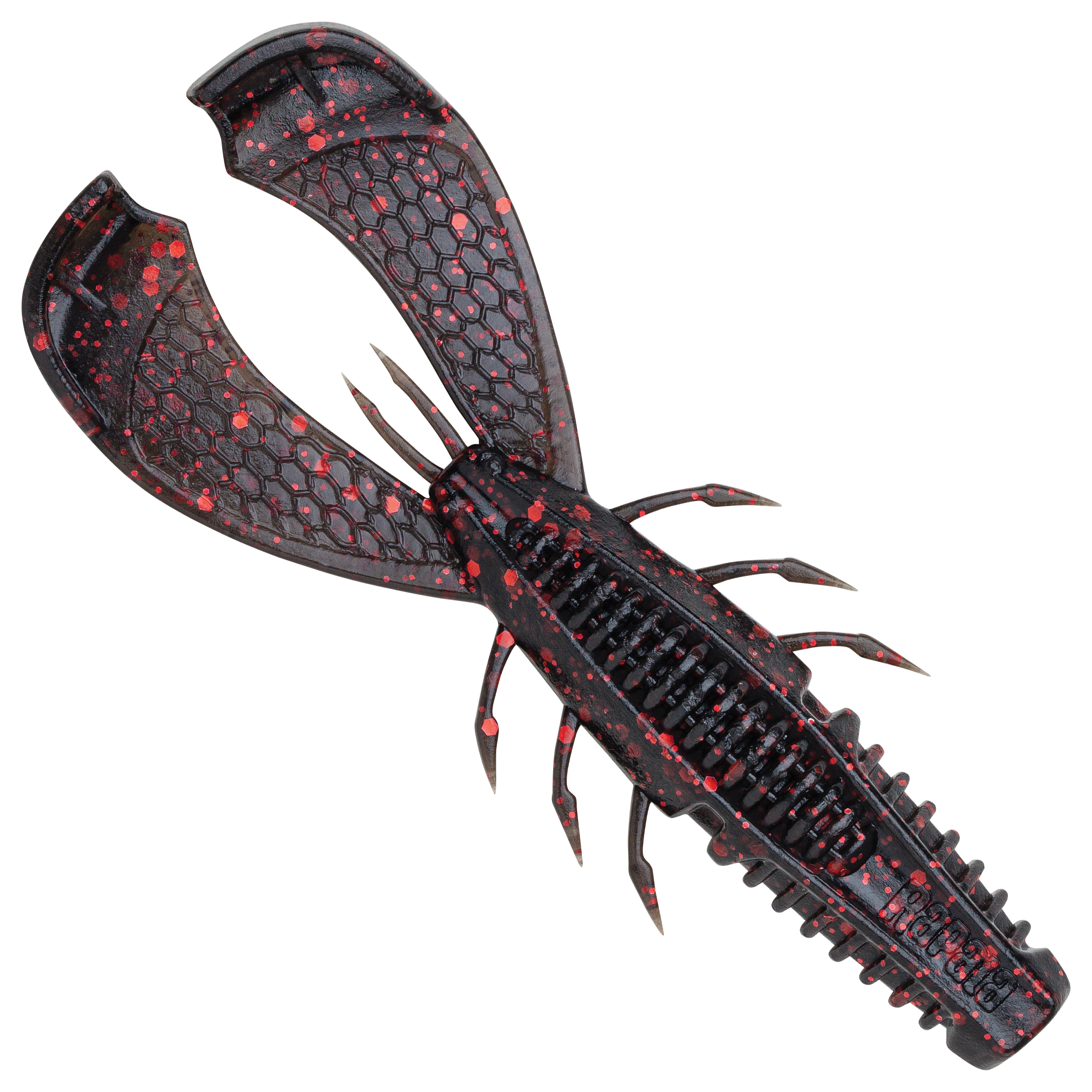 Image of Rapala CrushCity Customs Cleanup Craw - Black/Red Flake