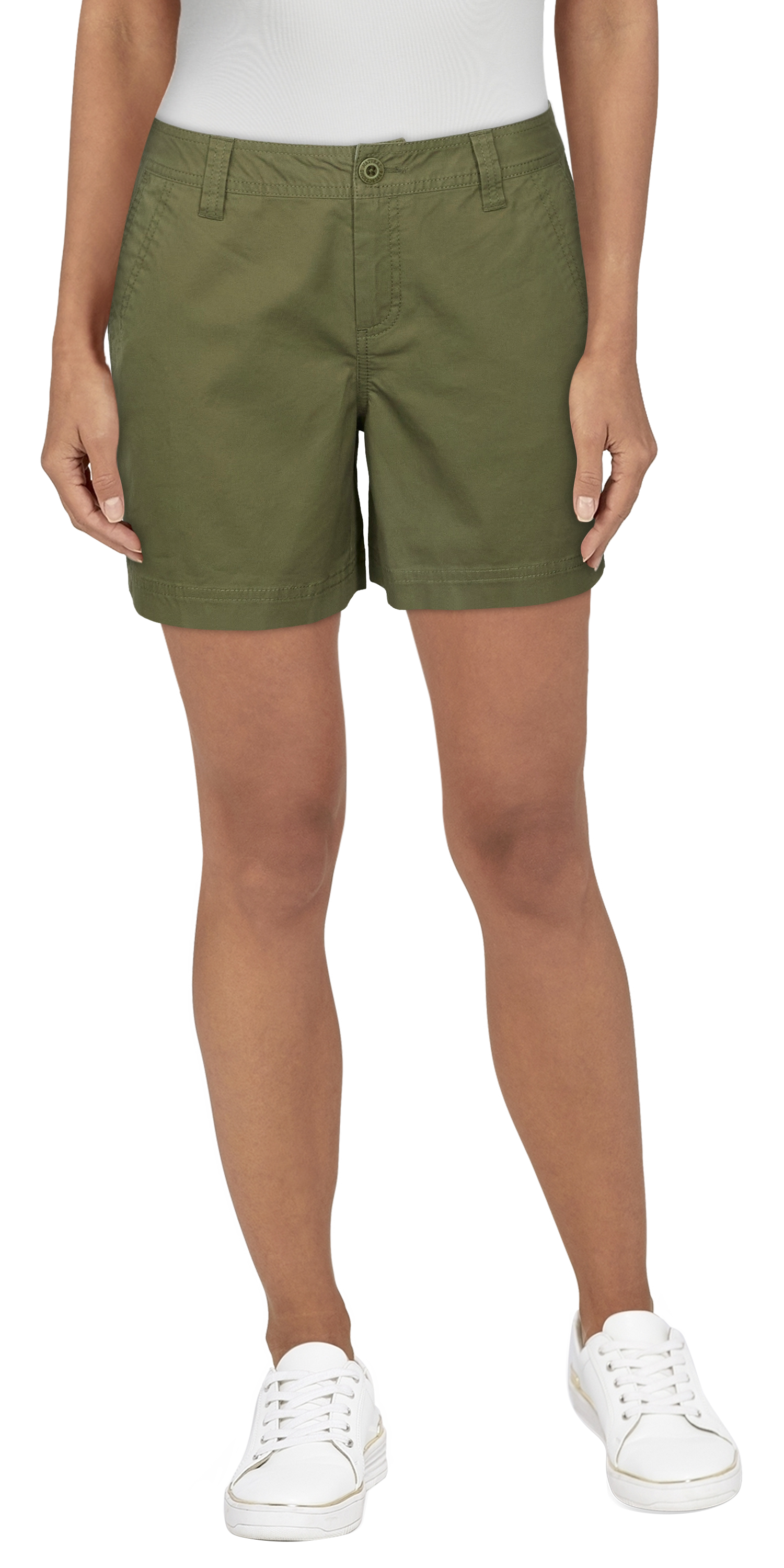 Natural Reflections Spring Valley Twill Shorts for Ladies - Deep Lichen Green - 20W