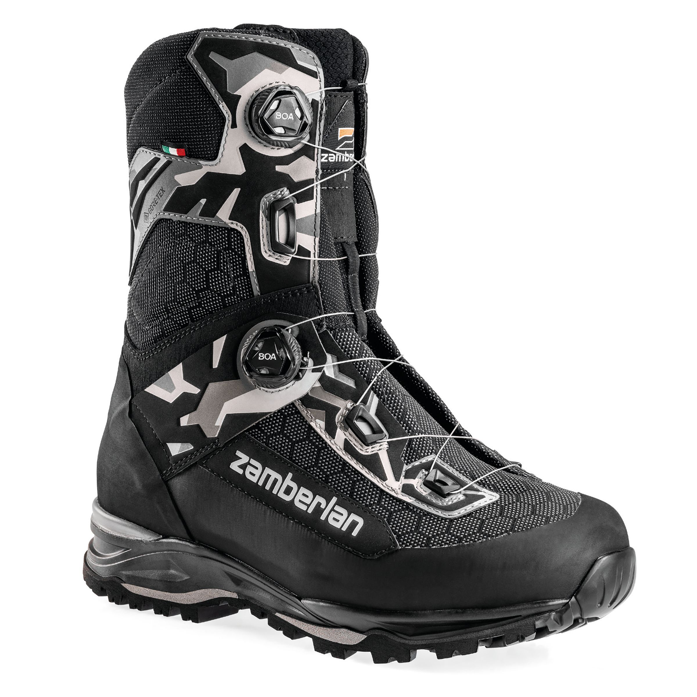Zamberlan 3032 ULL GTX RR BOA PrimaLoft Insulated Hunting Boots for Men - Black/Grey - 7.5W
