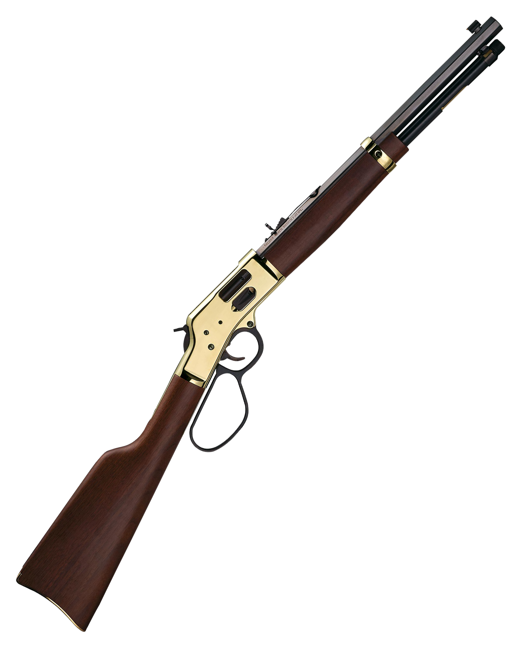 Henry Big Boy Brass Side Gate Carbine Polished Hardened Brass Lever Action Rifle - 44 Magnum - 16.5in - Brown -  H006GR