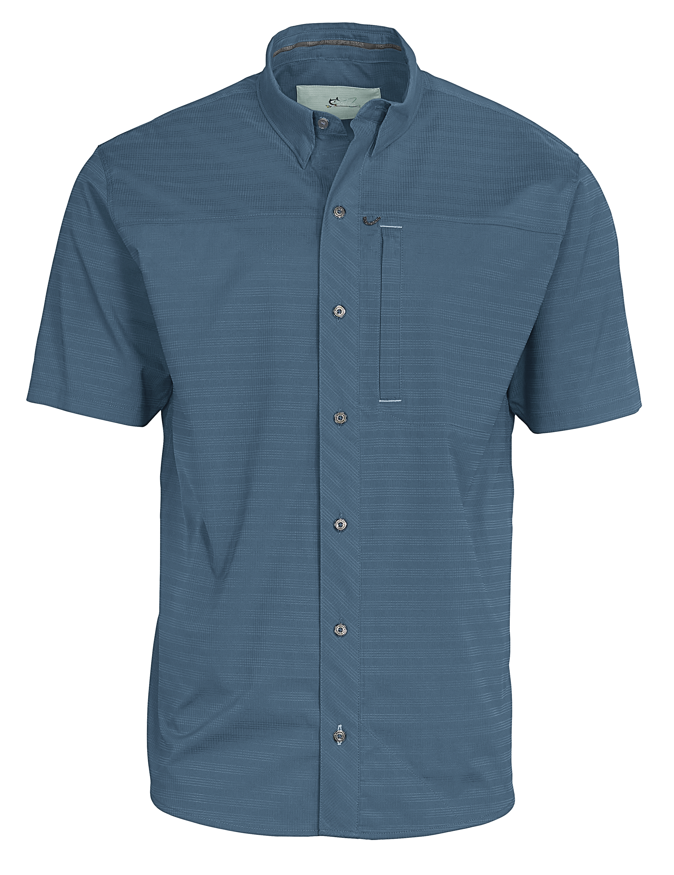 World Wide Sportsman Seacrest Pocket Short-Sleeve Shirt for Men - Bering Sea - S