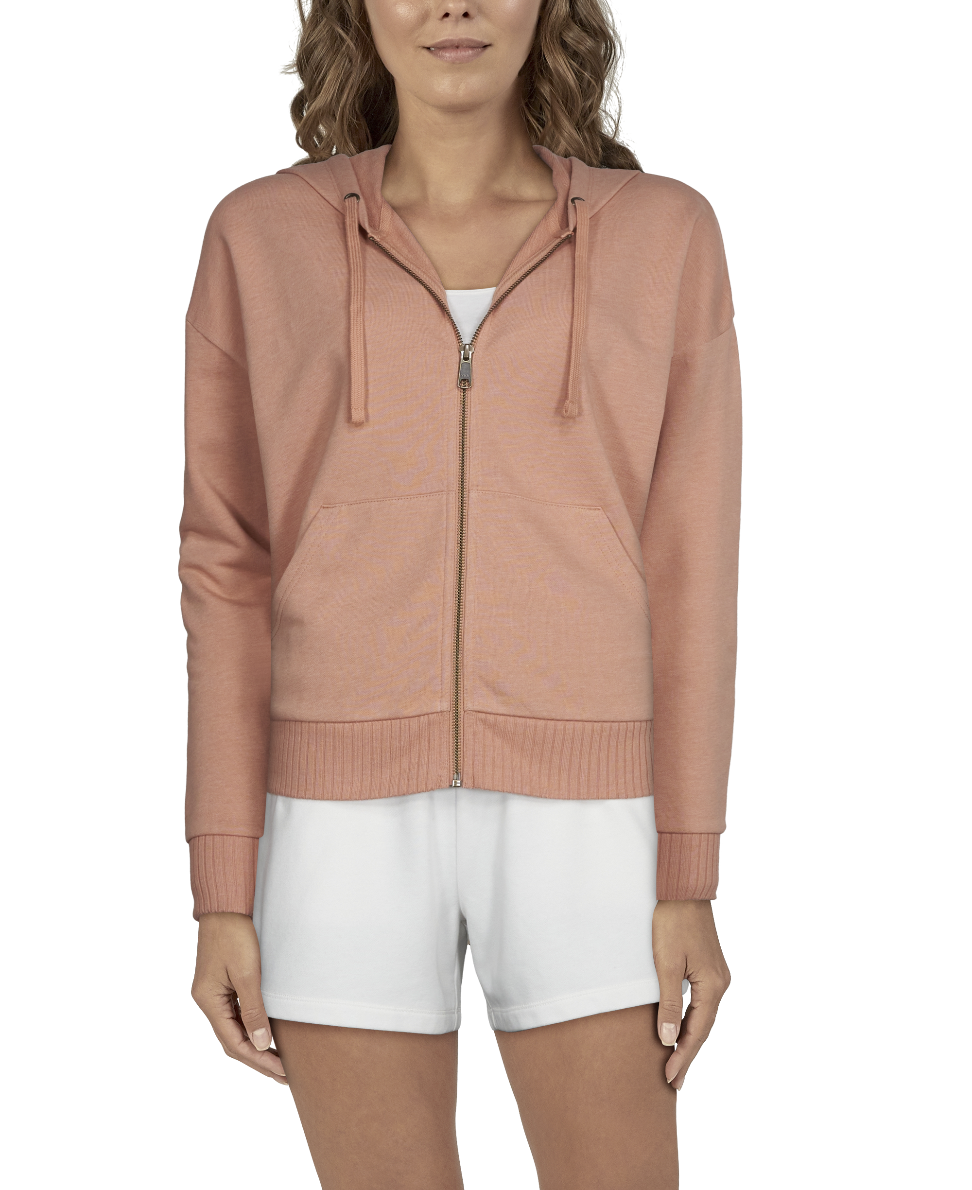 Image of Natural Reflections Harbor Terry Full-Zip Long-Sleeve Hoodie - Cork - XL