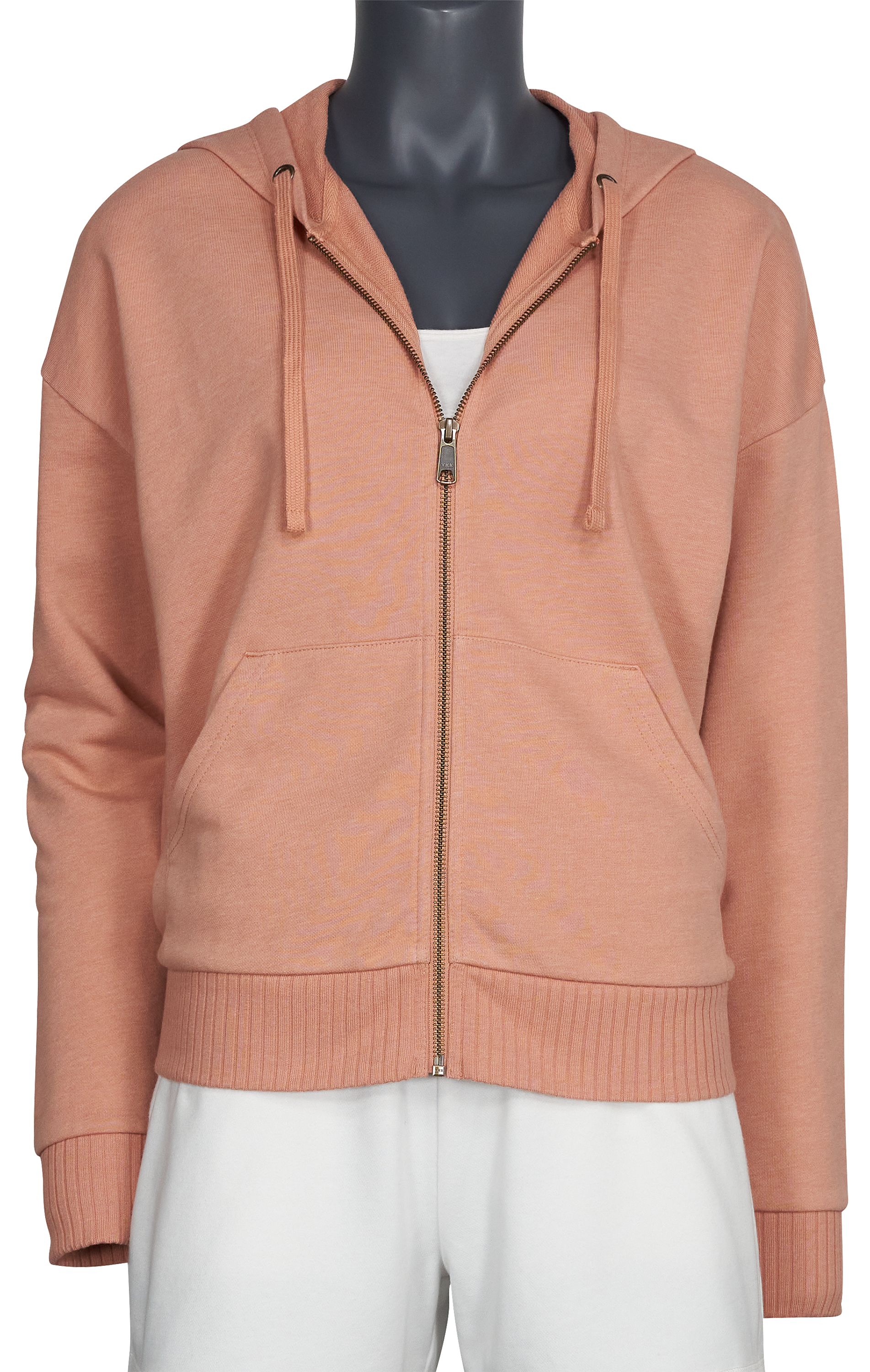 Image of Natural Reflections Harbor Terry Full-Zip Long-Sleeve Hoodie - Cork - XXL