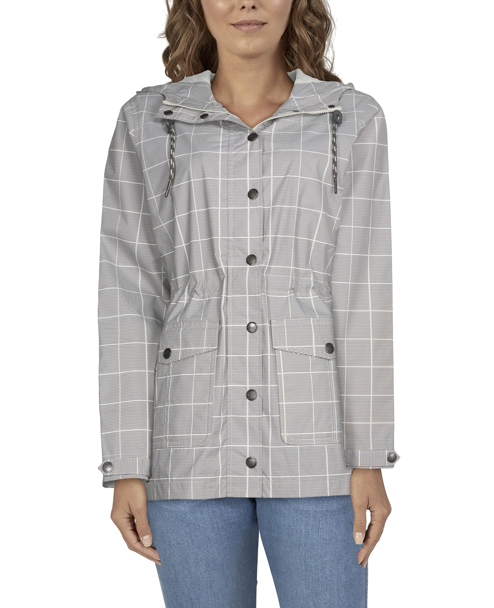 Image of Natural Reflections Essential 3.0 Jacket for Ladies - Grey/White Plaid - 1X