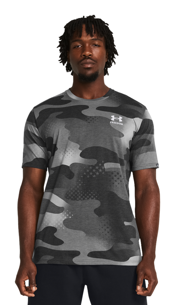 Under Armour Freedom Amp 3 Short-Sleeve T-Shirt for Men - Castlerock/Gray