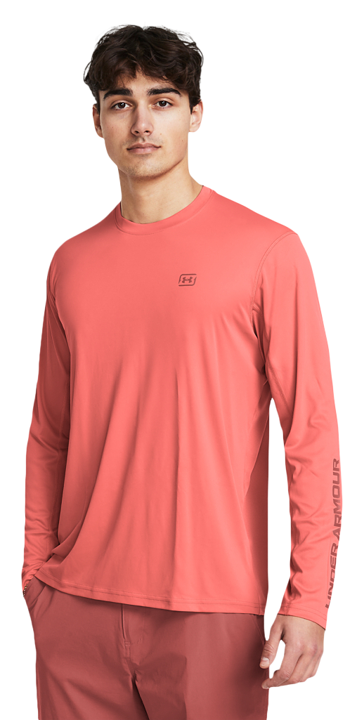 Under Armour Iso-Chill UA Fish Long-Sleeve T-Shirt for Men - Coho/Sedona Red - L