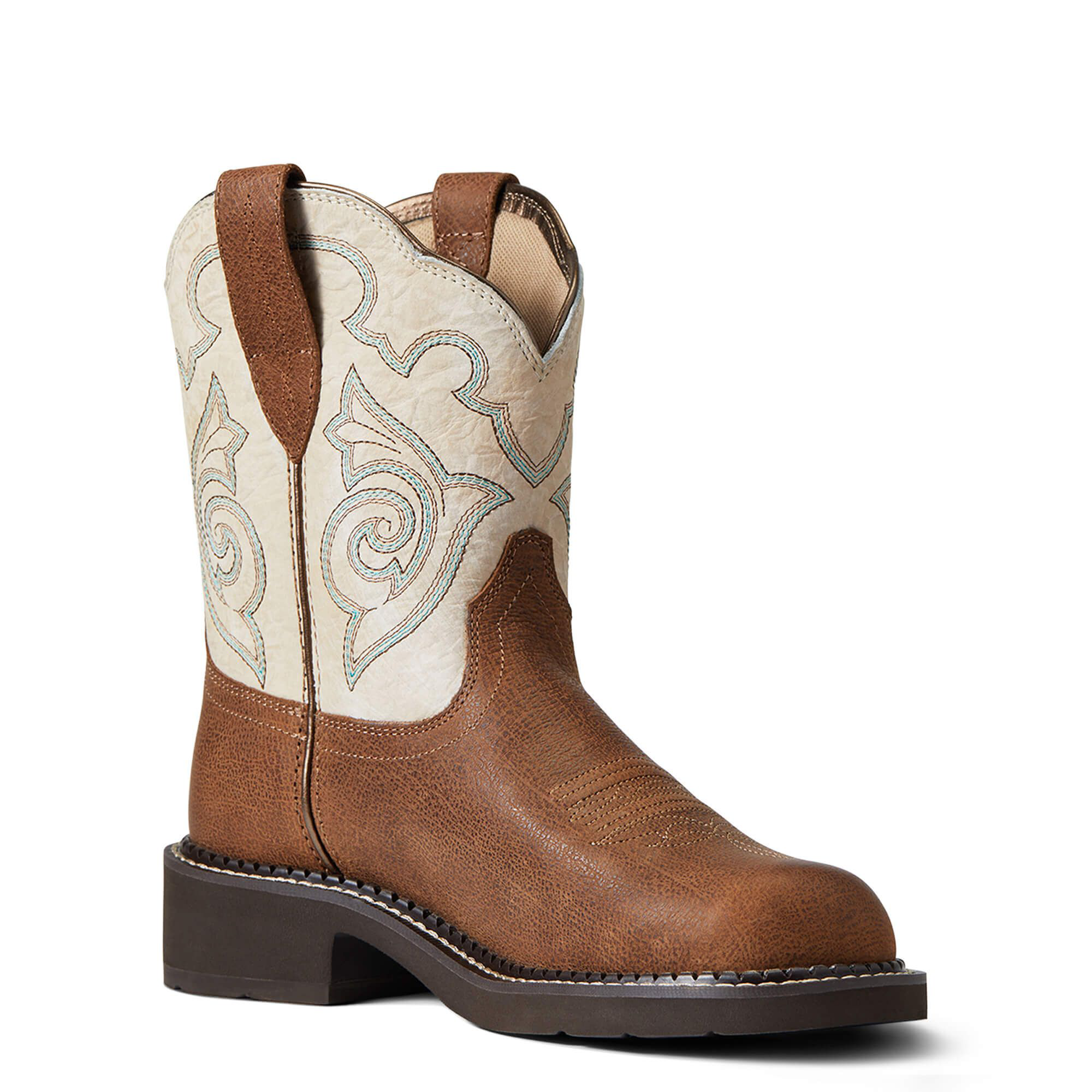Image of Ariat Fatbaby Heritage Tess Western Boots for Ladies - Tortuga Print - 8.5M