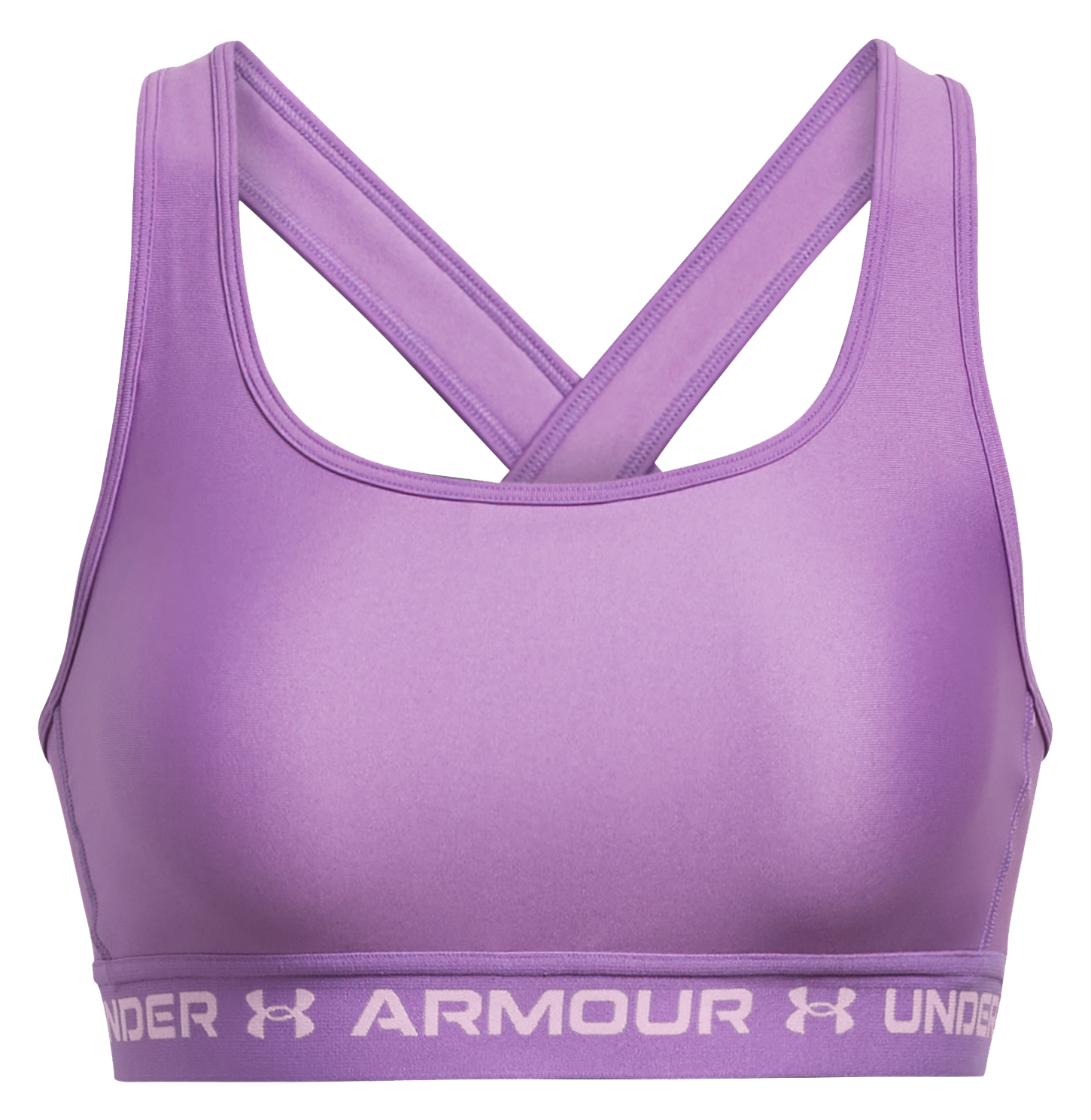 Under ArmourCrossbackMid Sports Bra for Ladies - Provence Purple/Provence Purple